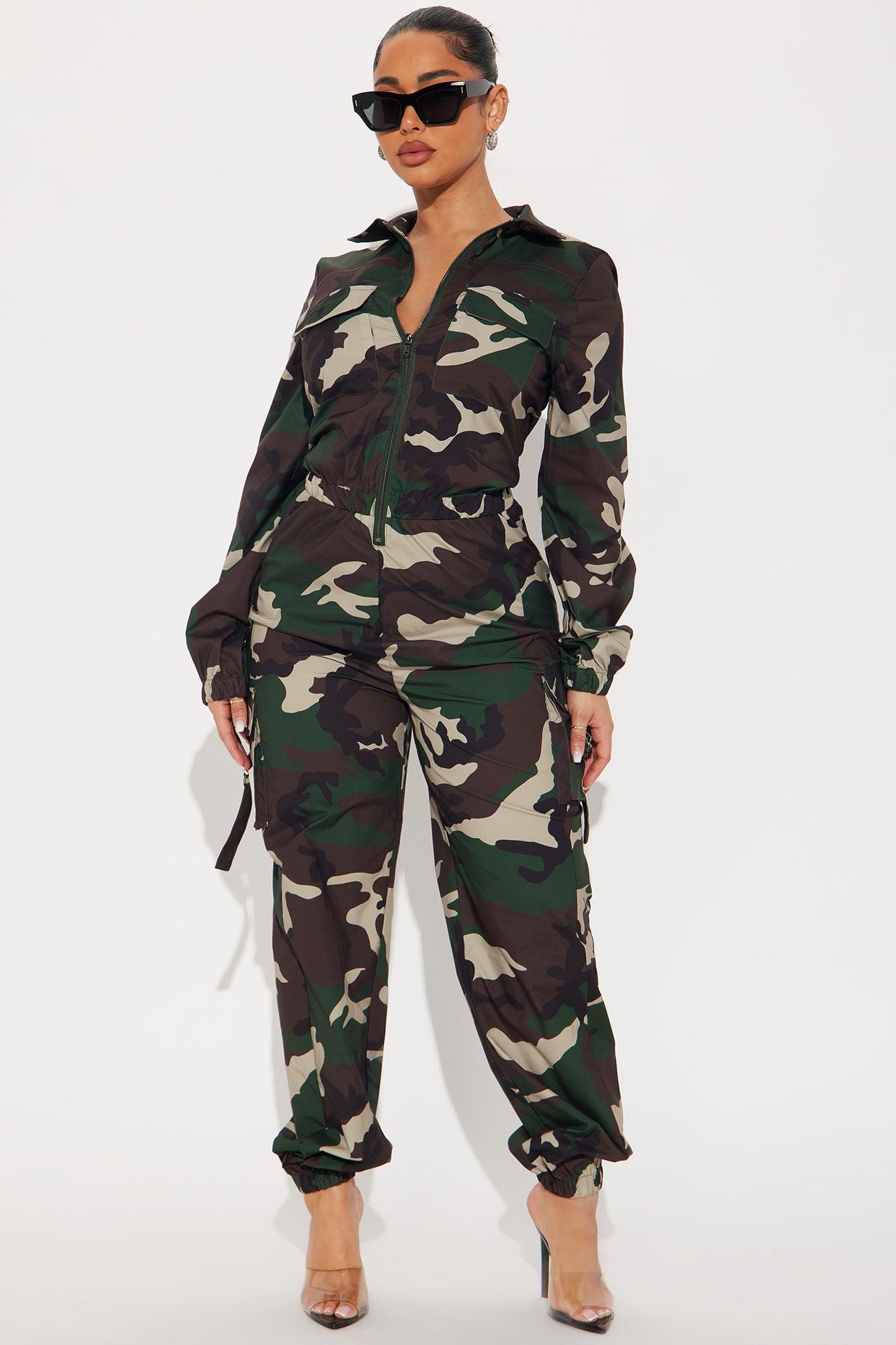 Maison Jogger Jumpsuit - Olive/combo Product Image