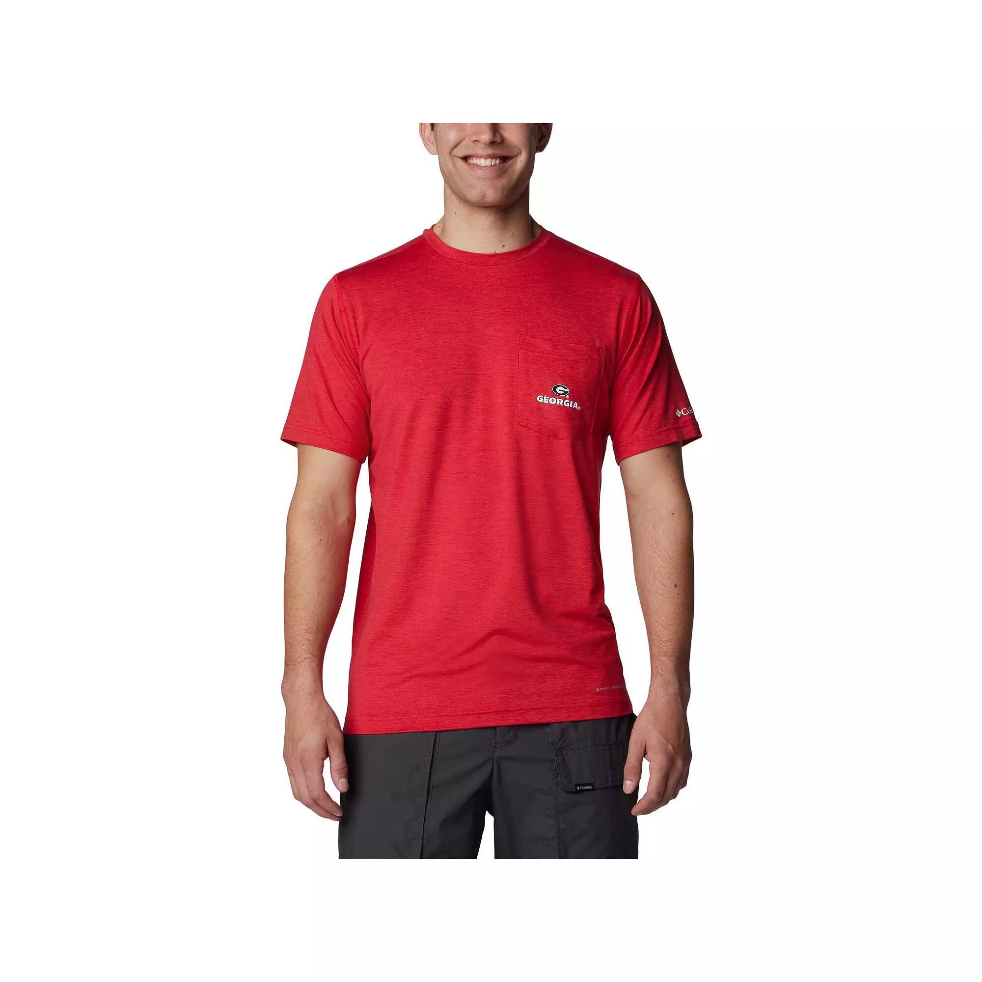 Men's Columbia Red Georgia Bulldogs Tech Trail Omni-Wick T-Shirt,  Product Image