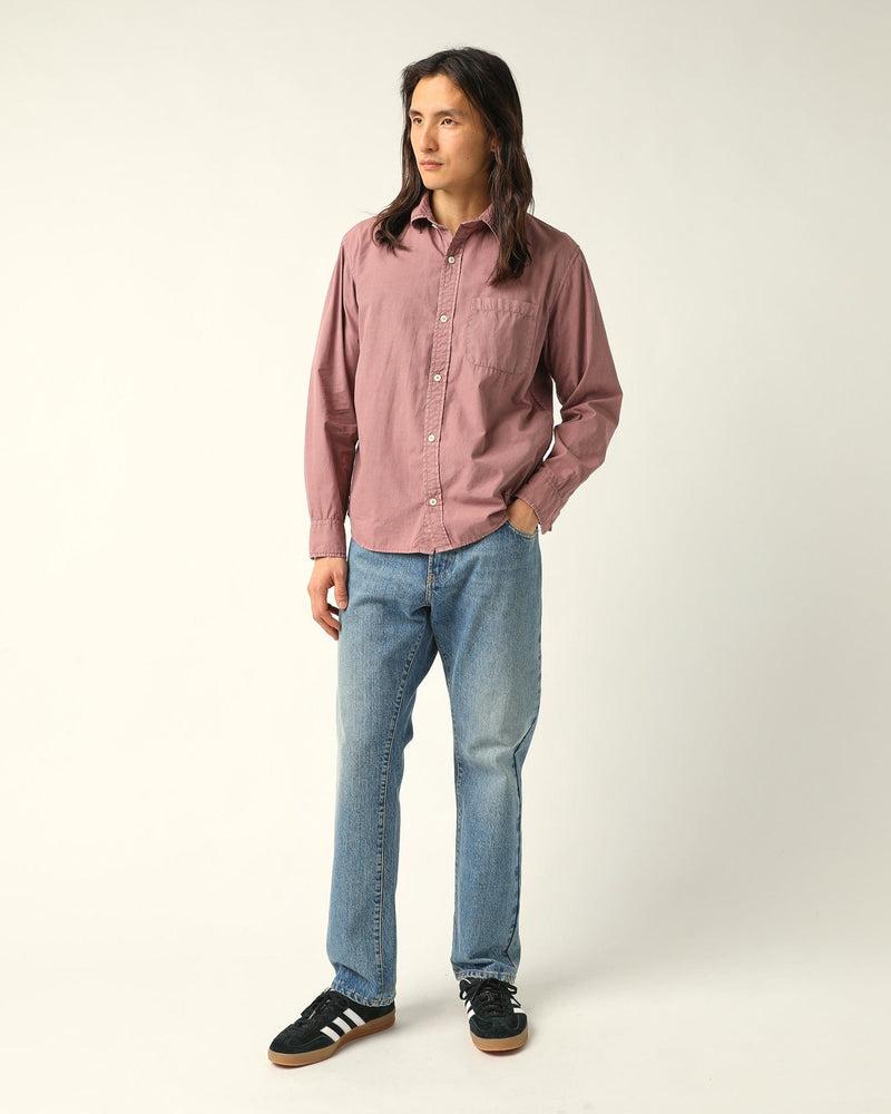 Washed Poplin LS - Purple Product Image