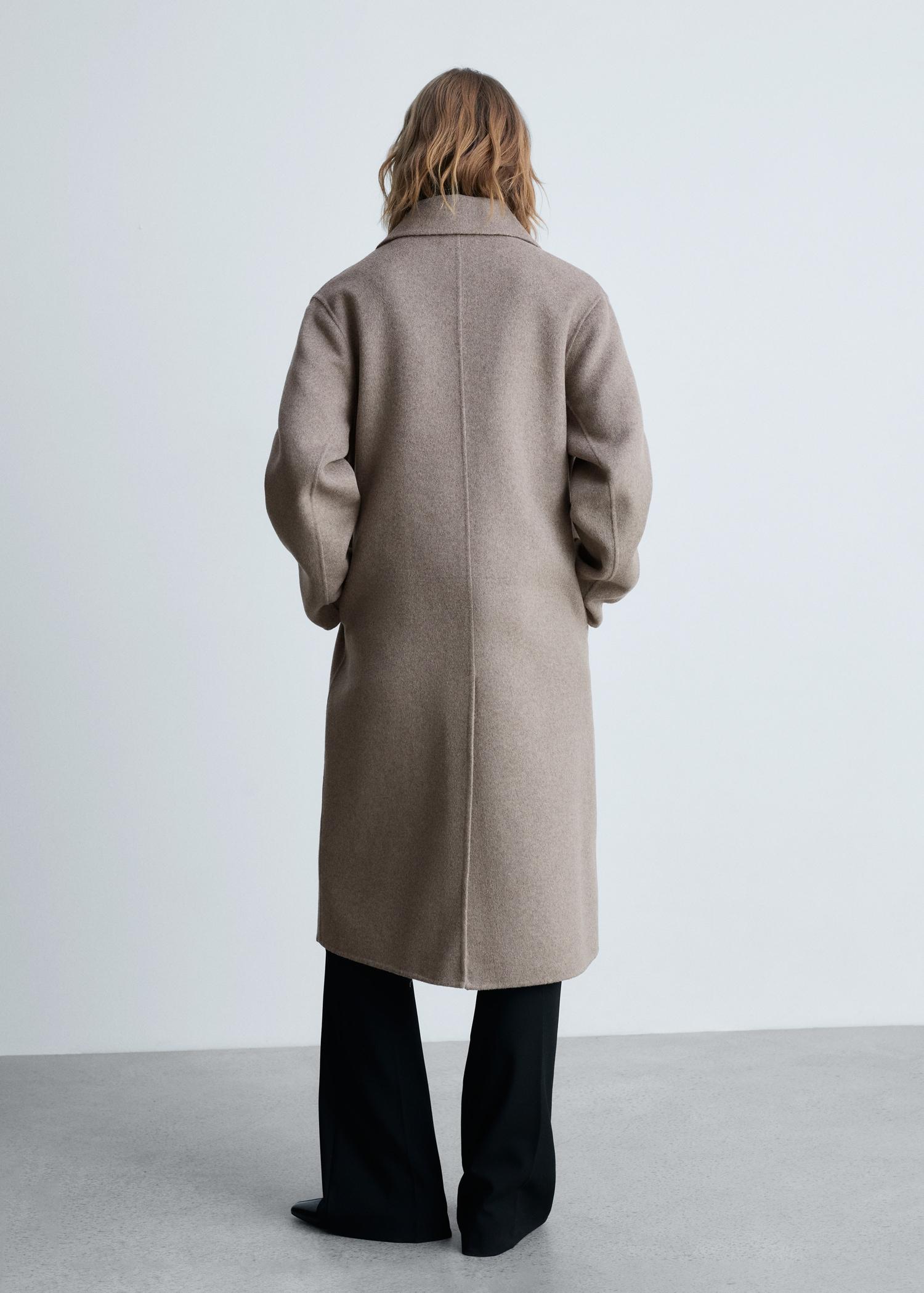 Oversize handmade long coat - Women | MANGO USA Product Image