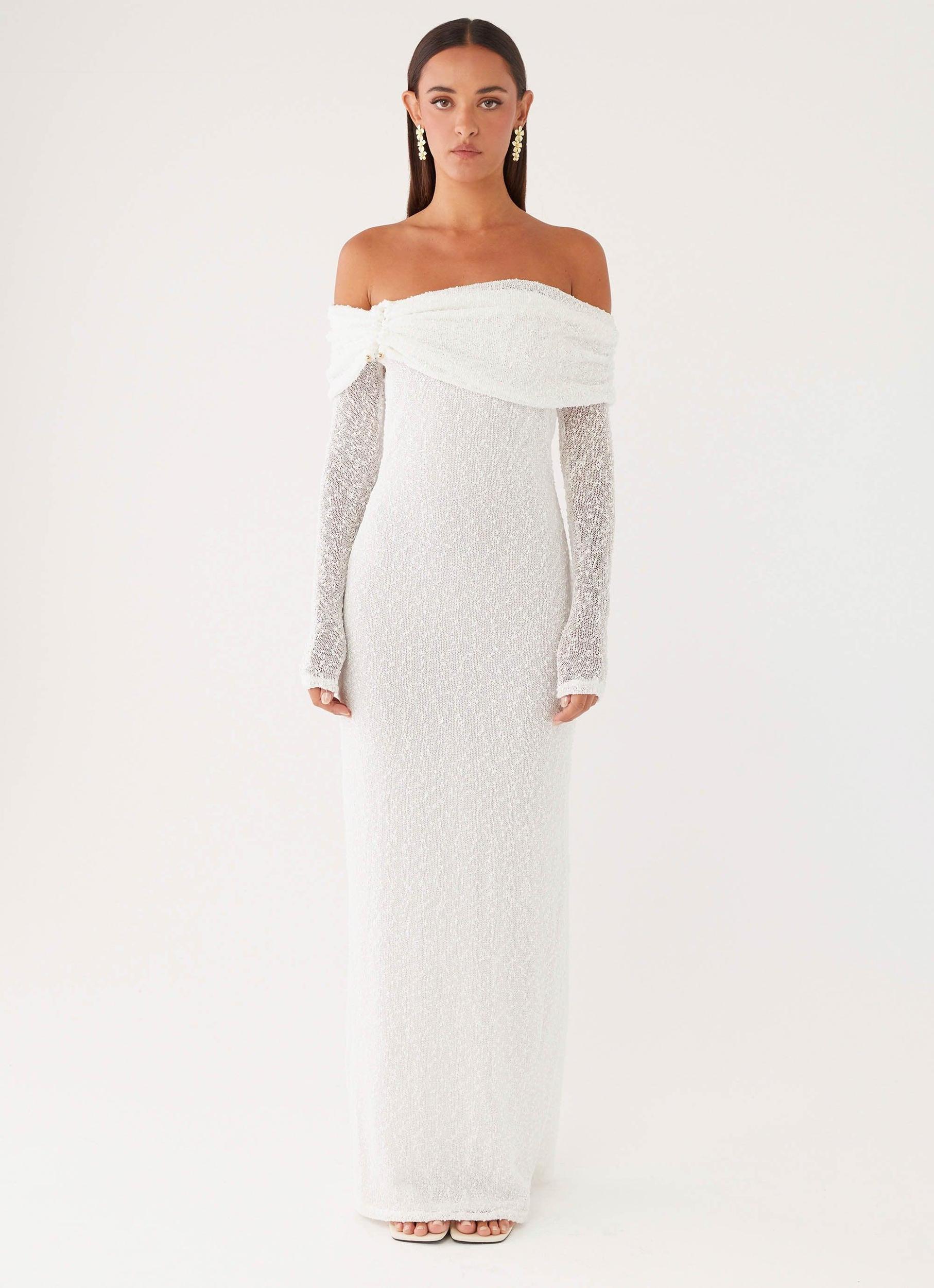 Pollyanna Knit Hardware Maxi Dress - Ivory Product Image