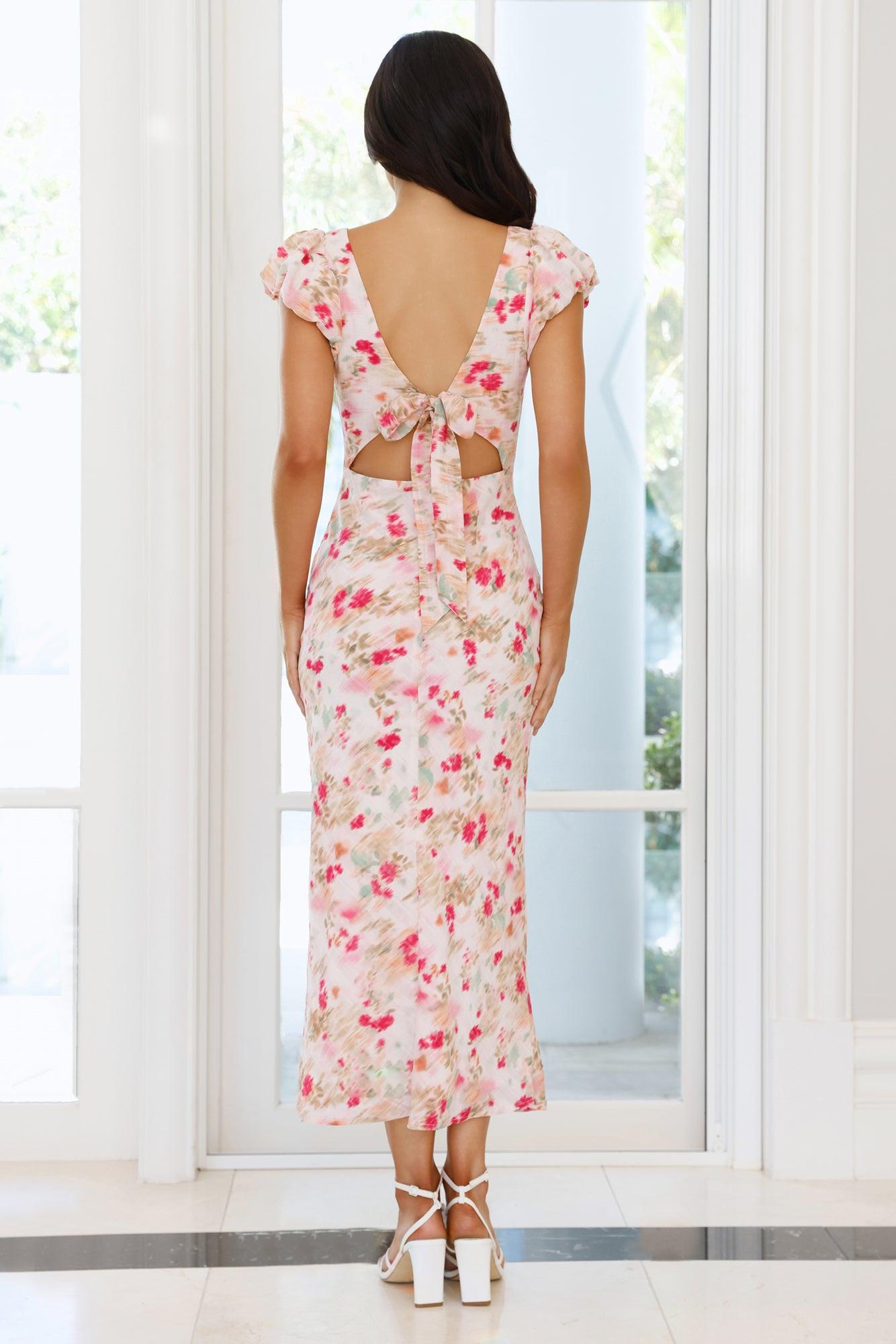 Peach Blossom Maxi Dress Pink Product Image