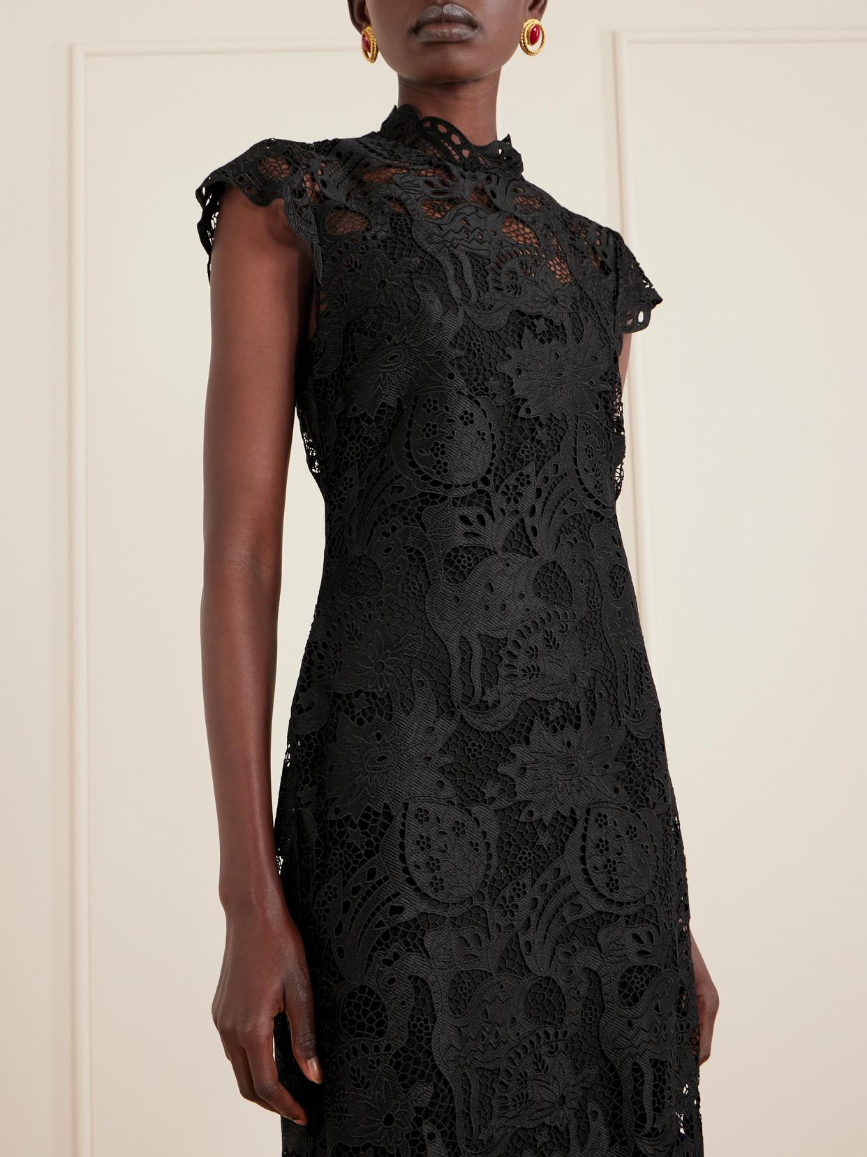 STAUD Rosaline Guipure Lace Cocktail Dress In Black Product Image