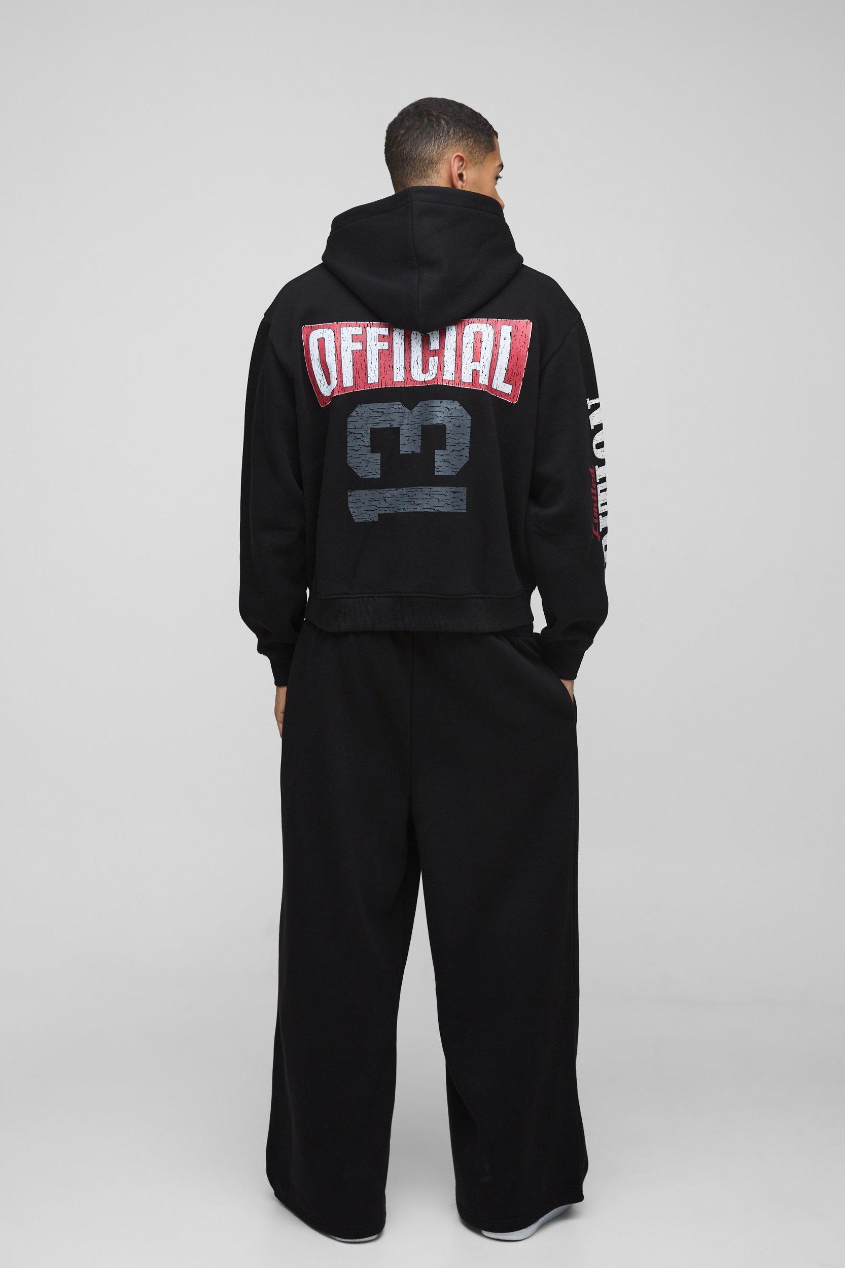 Oversized Boxy Zip Thru and Extreme Wide Leg Moto Tracksuit | boohooMAN USA Product Image