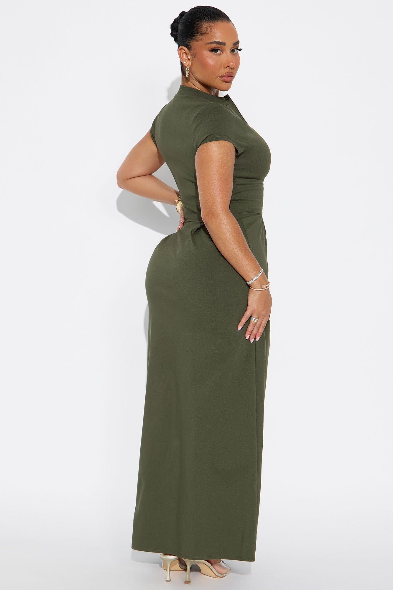 Too Busy To Care Maxi Dress - Olive Female Product Image