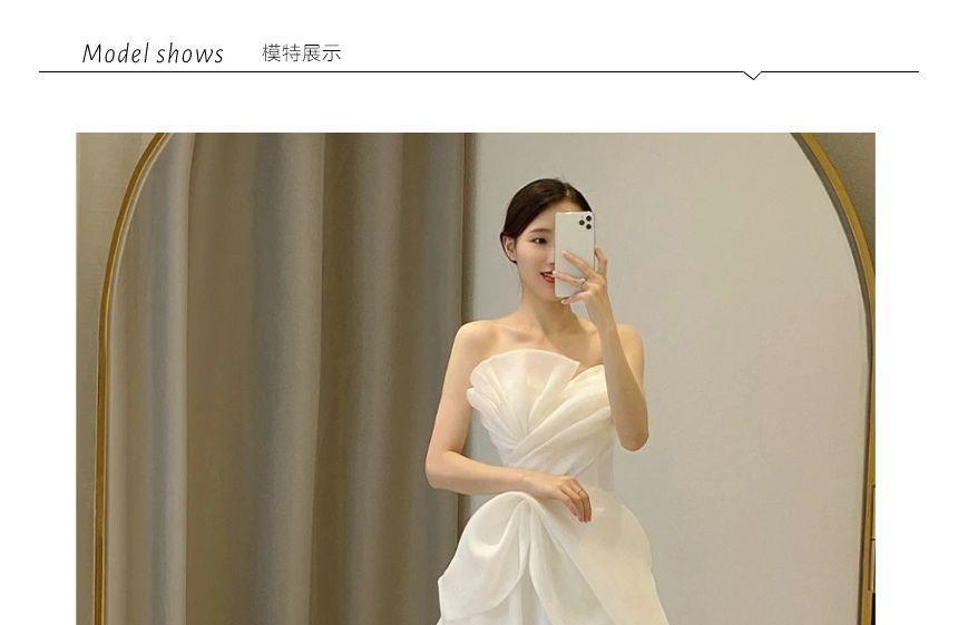Strapless Shirred A-Line Wedding Gown Product Image