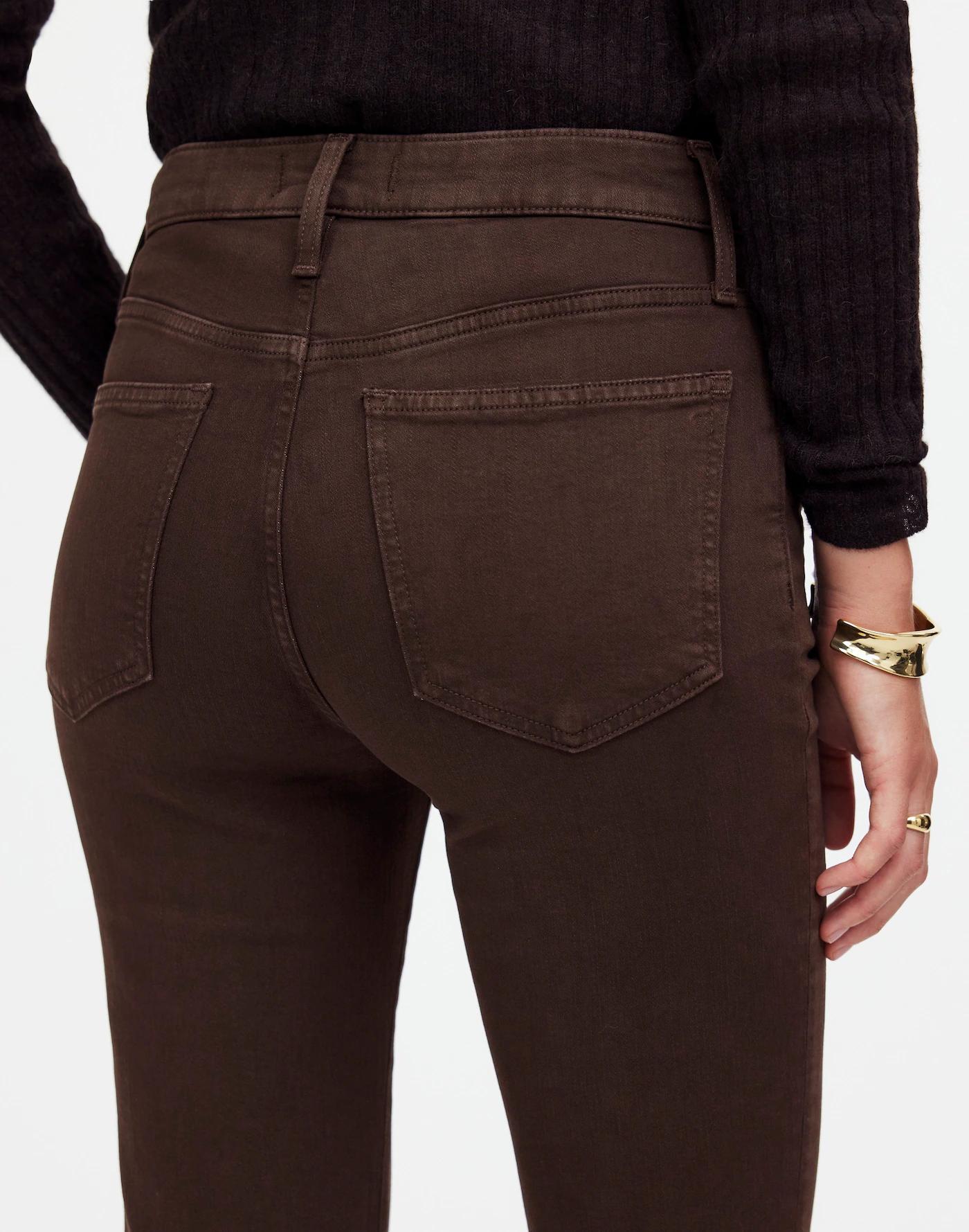 Tall Kick Out Crop Jeans in Driftwood Brown: Raw-Hem Edition Product Image