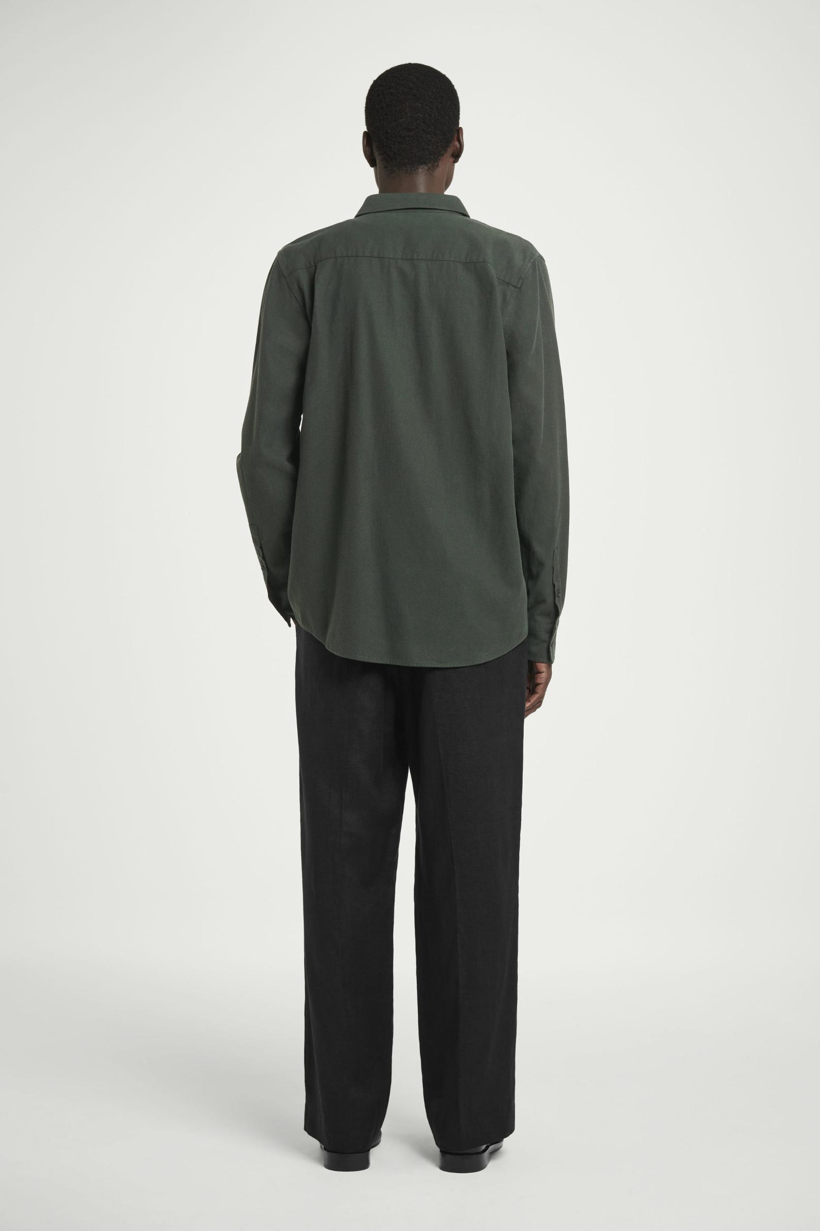 Mens SECONDSKIN Leather Full-Zip Overshirt Product Image