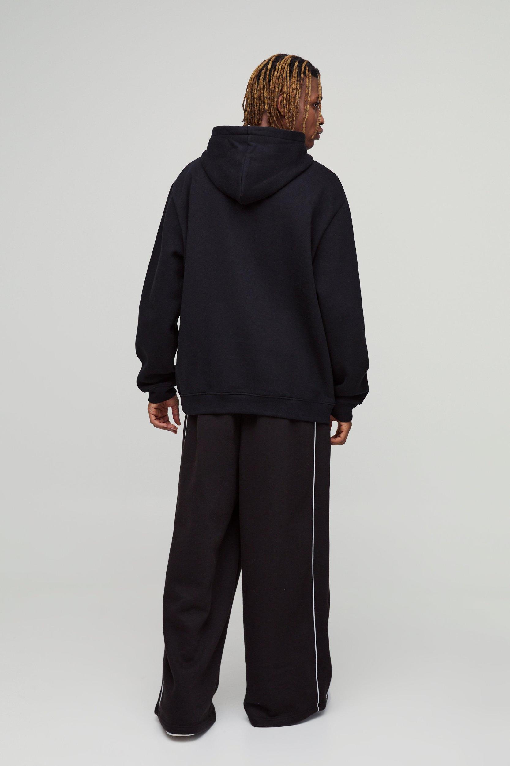 Tall Oversized Cold Hearted Puff Print Hoodie | boohooMAN USA Product Image