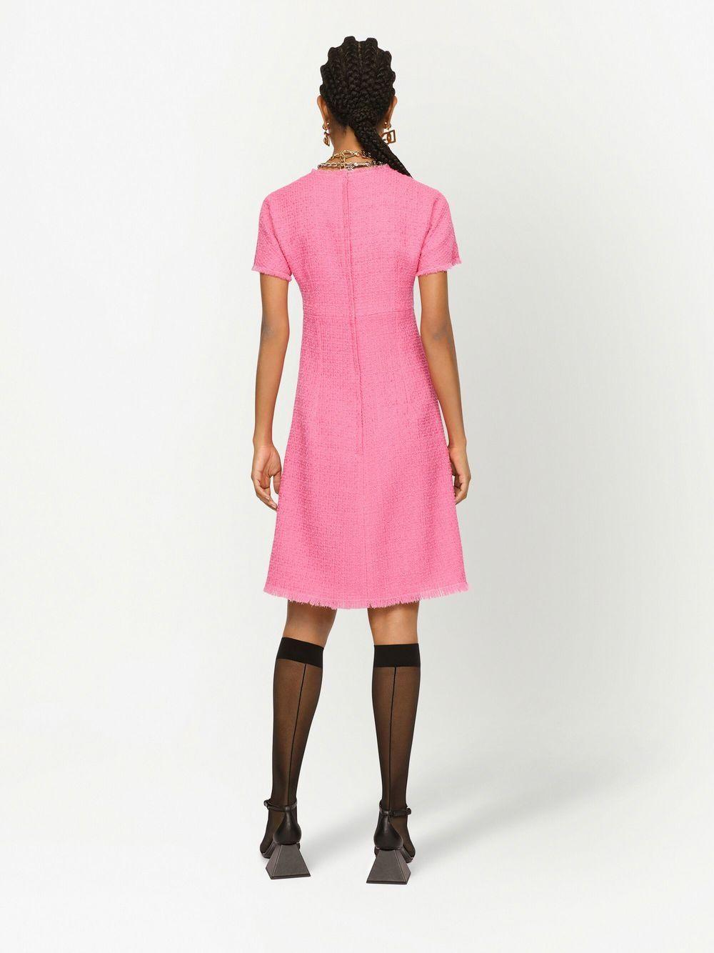 short-sleeve tweed minidress Product Image