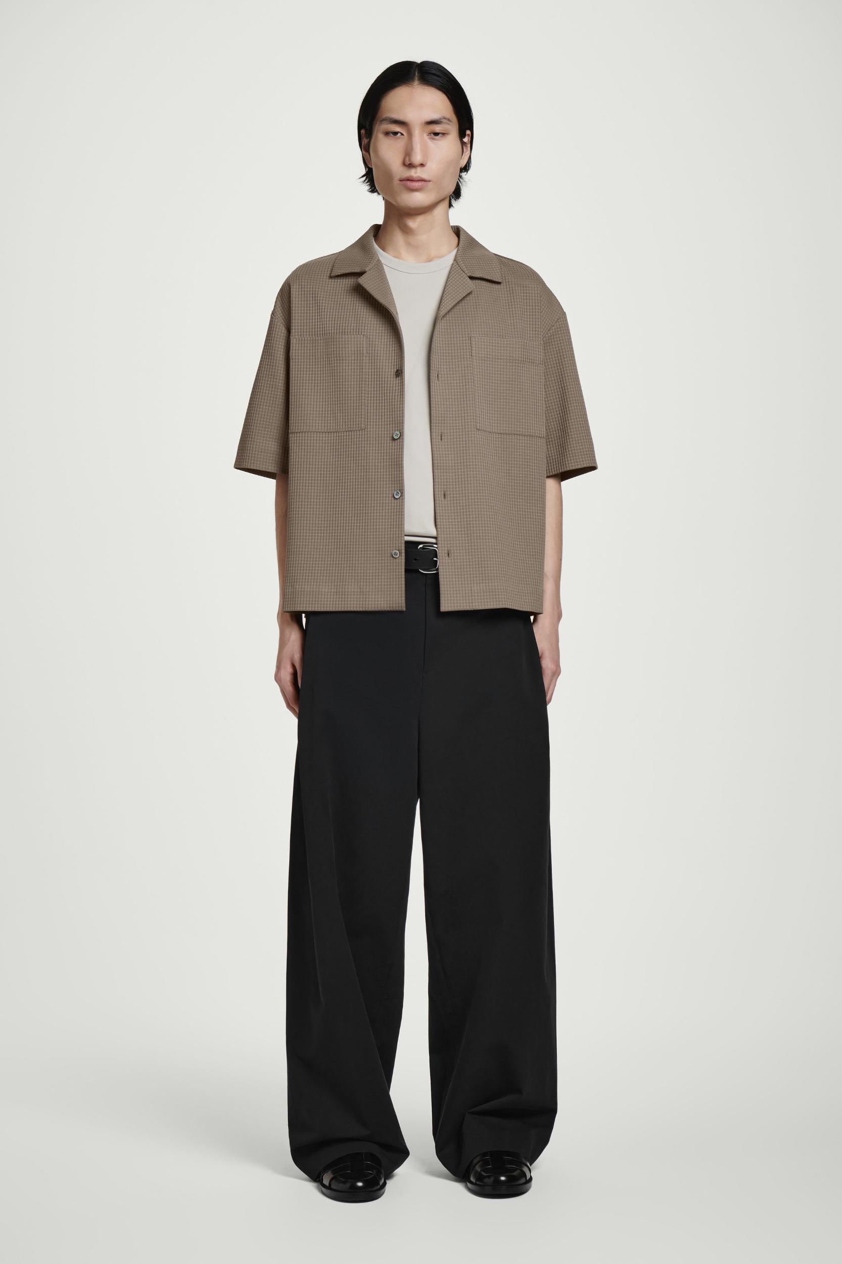 RELAXED TEXTURED COTTON RESORT SHIRT Product Image