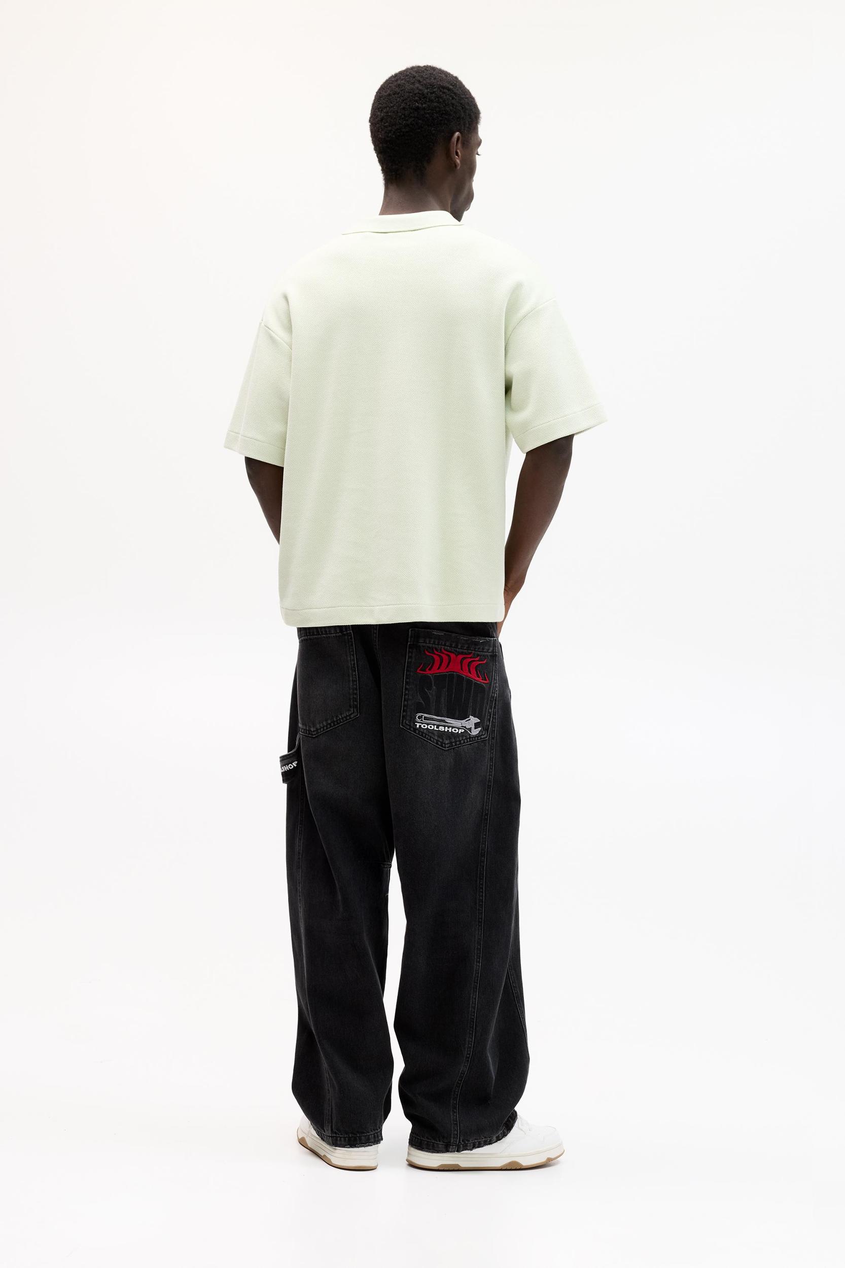 Boxy fit short sleeve polo shirt Product Image