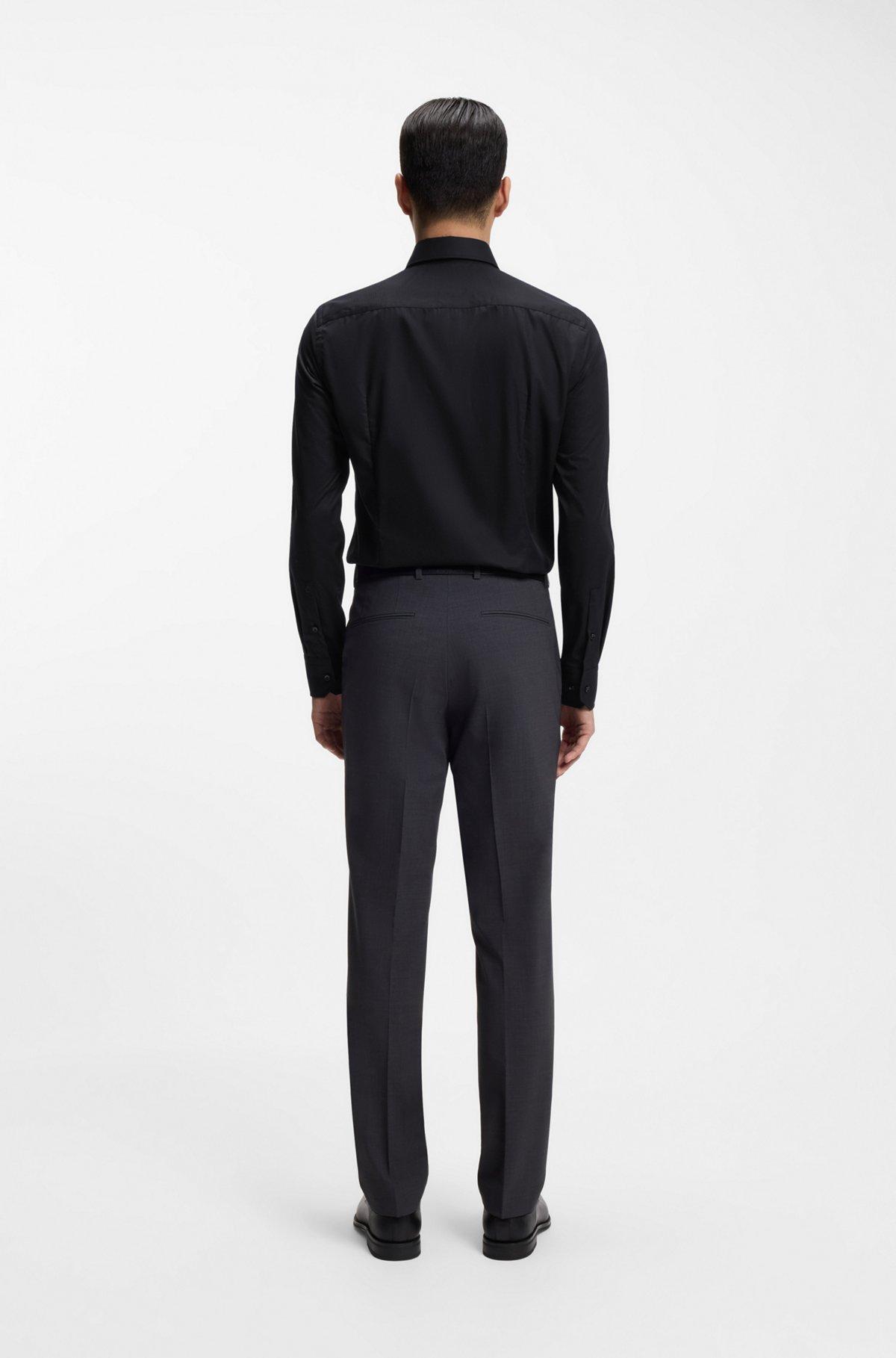 Wrinkle-resistant slim-fit shirt in cotton twill Product Image