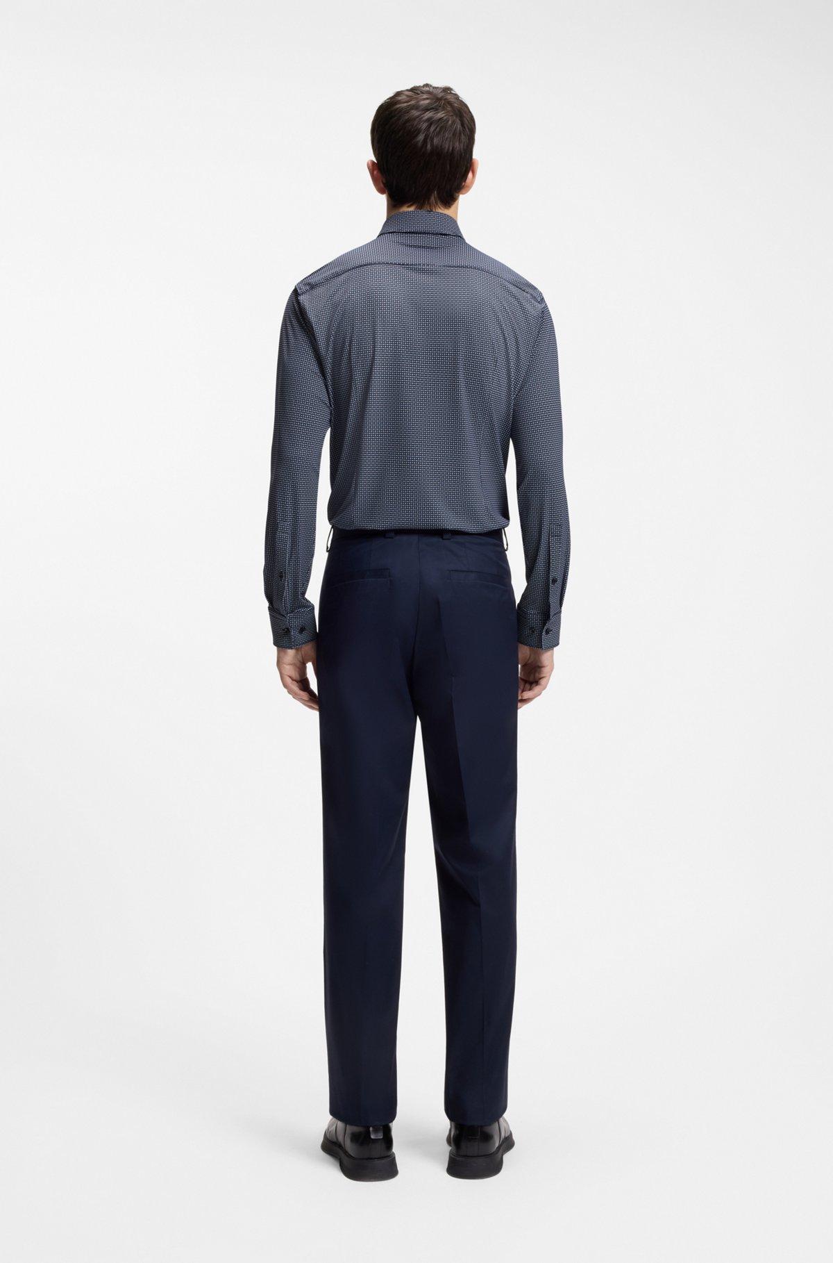Printed slim-fit shirt in stretch jersey Product Image