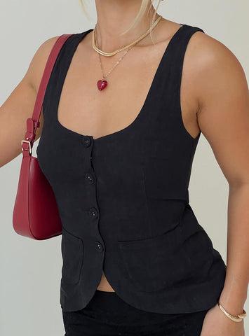 Spirito Vest Top Black Product Image