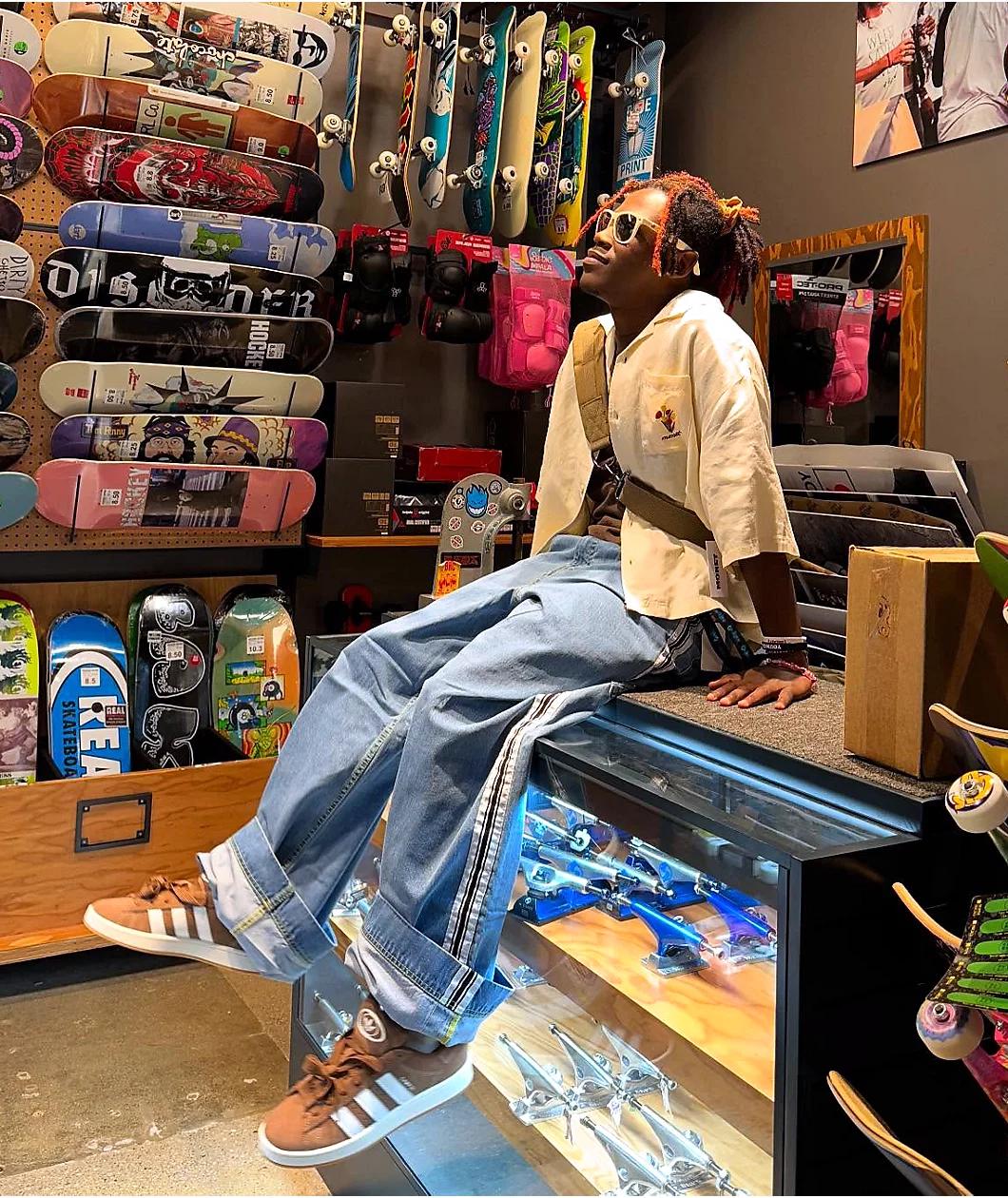 adidas Originals Campus 00s Earth Strata & Core White Shoes Product Image