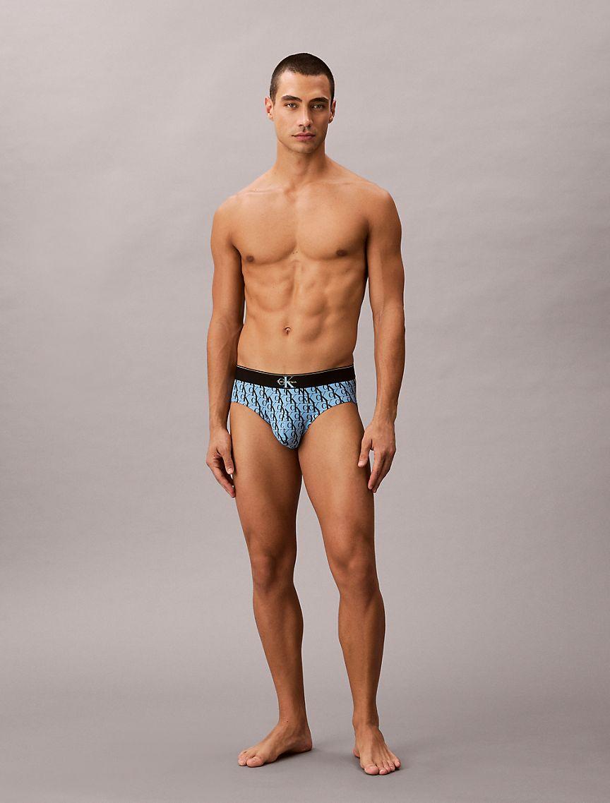 Graphic Monogram Microfiber Stretch Hip Brief Product Image