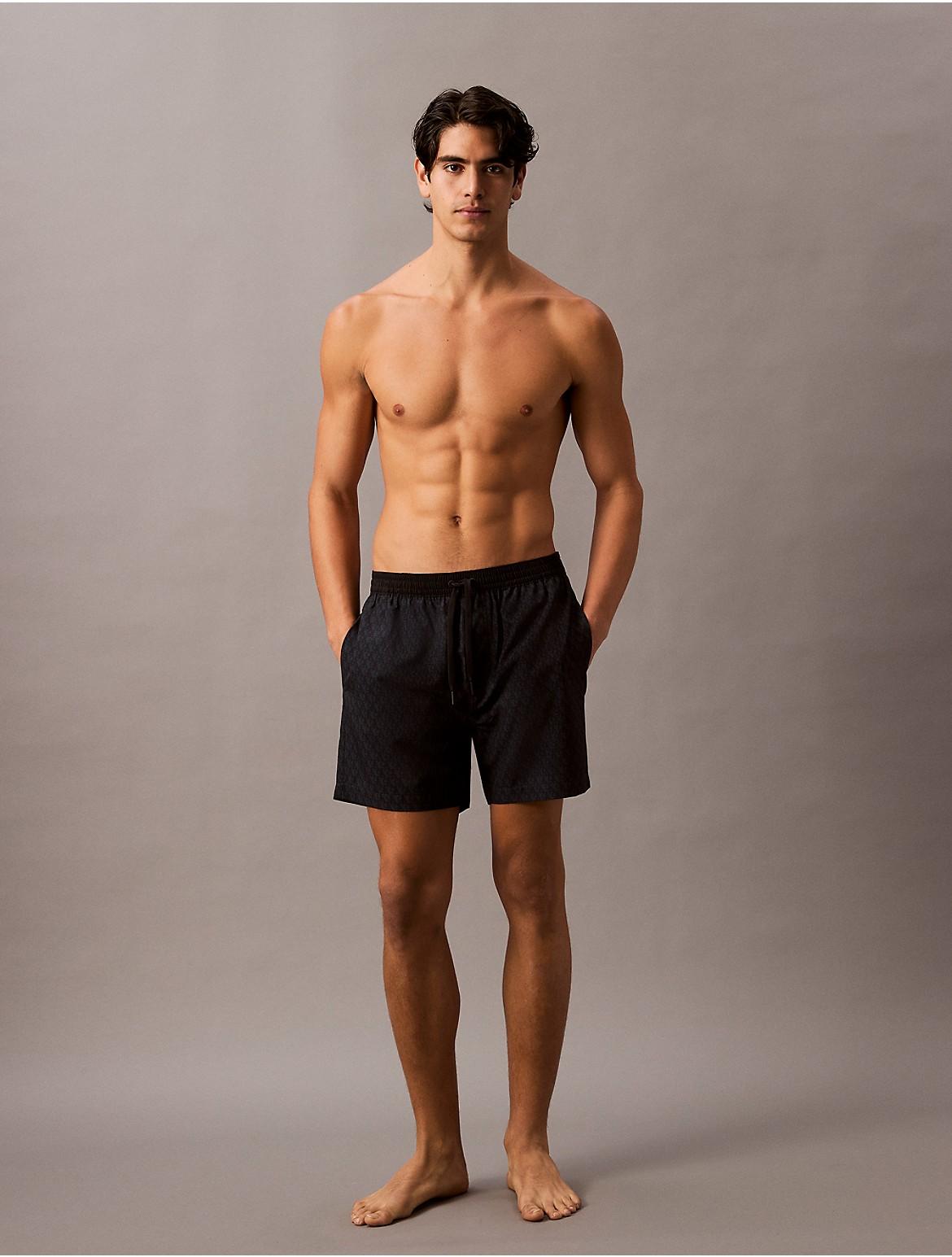 Calvin Klein Mens Allover Monogram Logo Swim Shorts Product Image