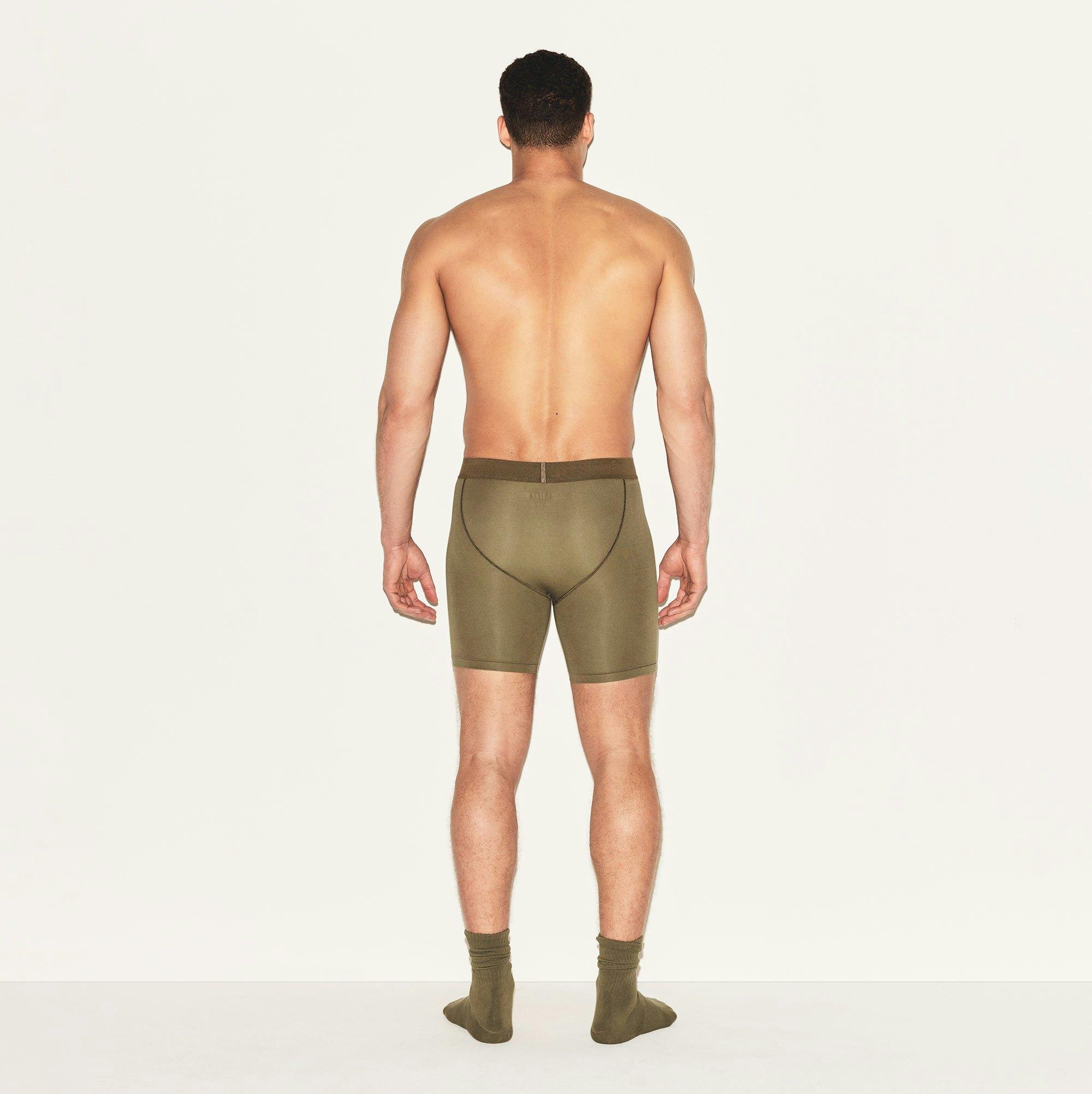 SKIMS COTTON MENS 5" BOXER BRIEF 3-PACK  | ARMY MULTI Product Image