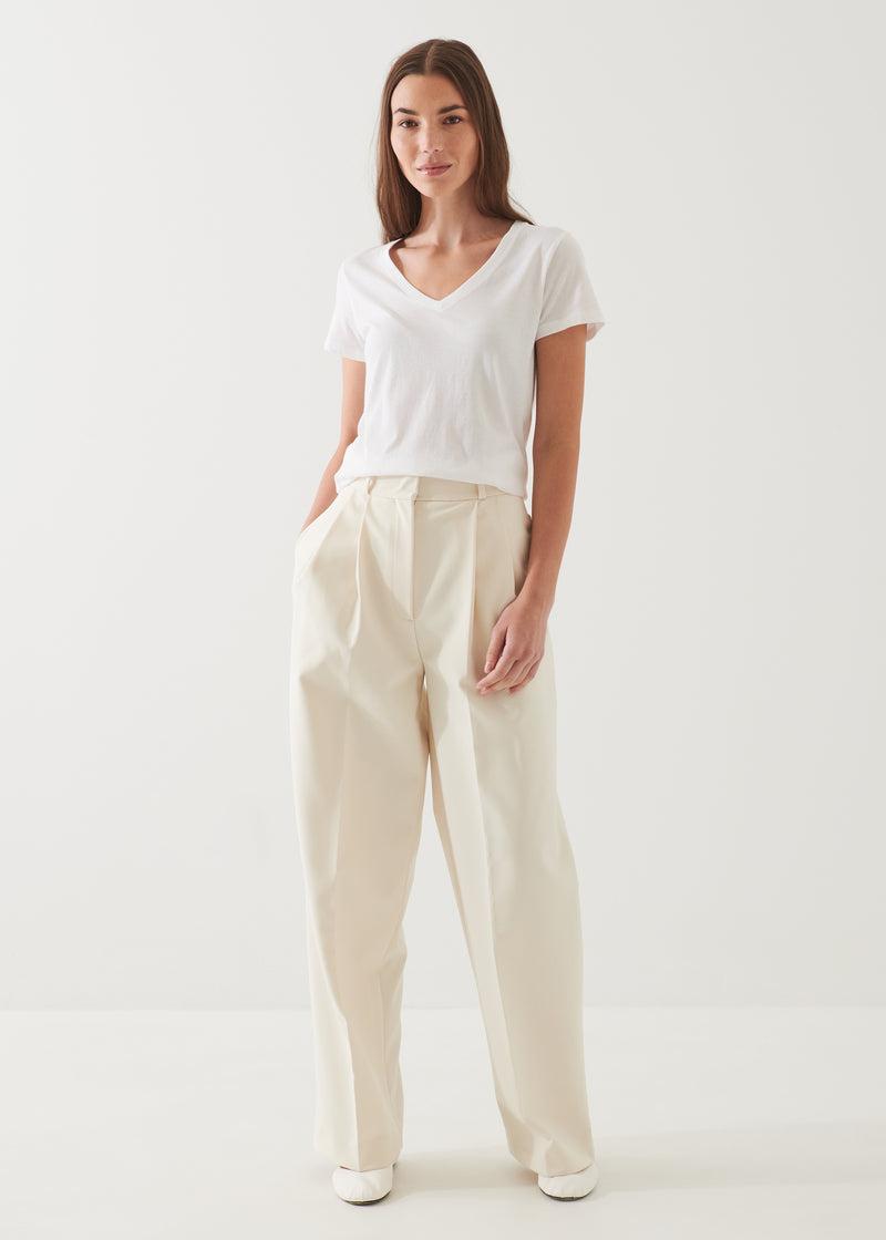 Patrick Assaraf Women's LIGHTWEIGHT PIMA COTTON V-NECK Product Image