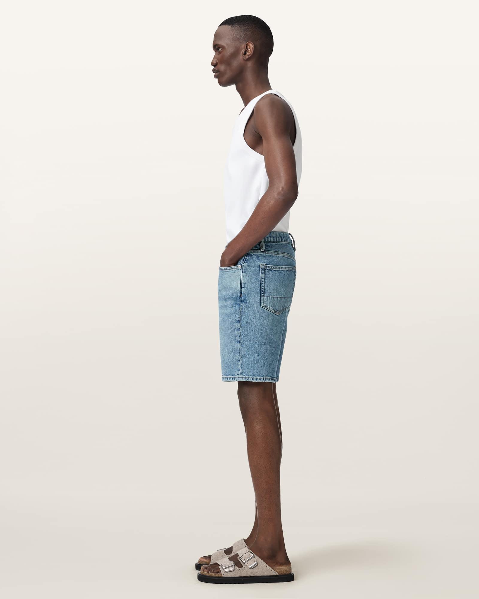 Switch Slim Fit Denim Shirts Light Indigo | ALLSAINTS US Product Image