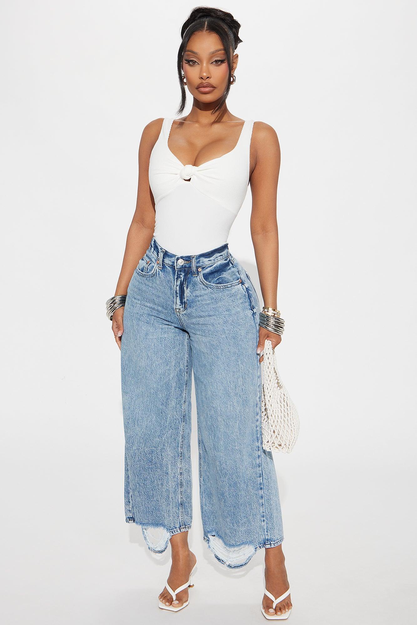 I Don't Mind Babe Ribbed Bodysuit - Off White Product Image