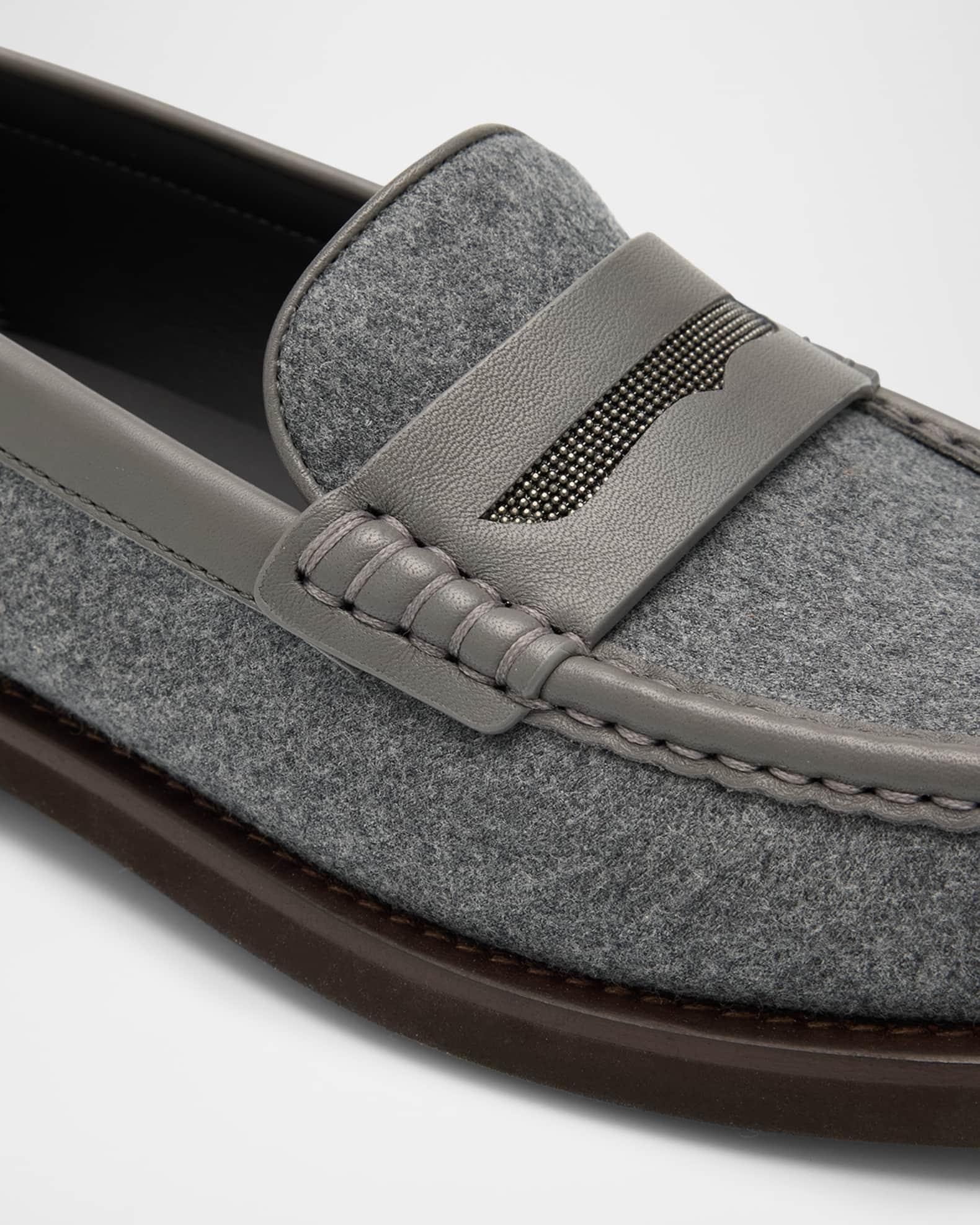 Felt Monili Penny Loafers Product Image