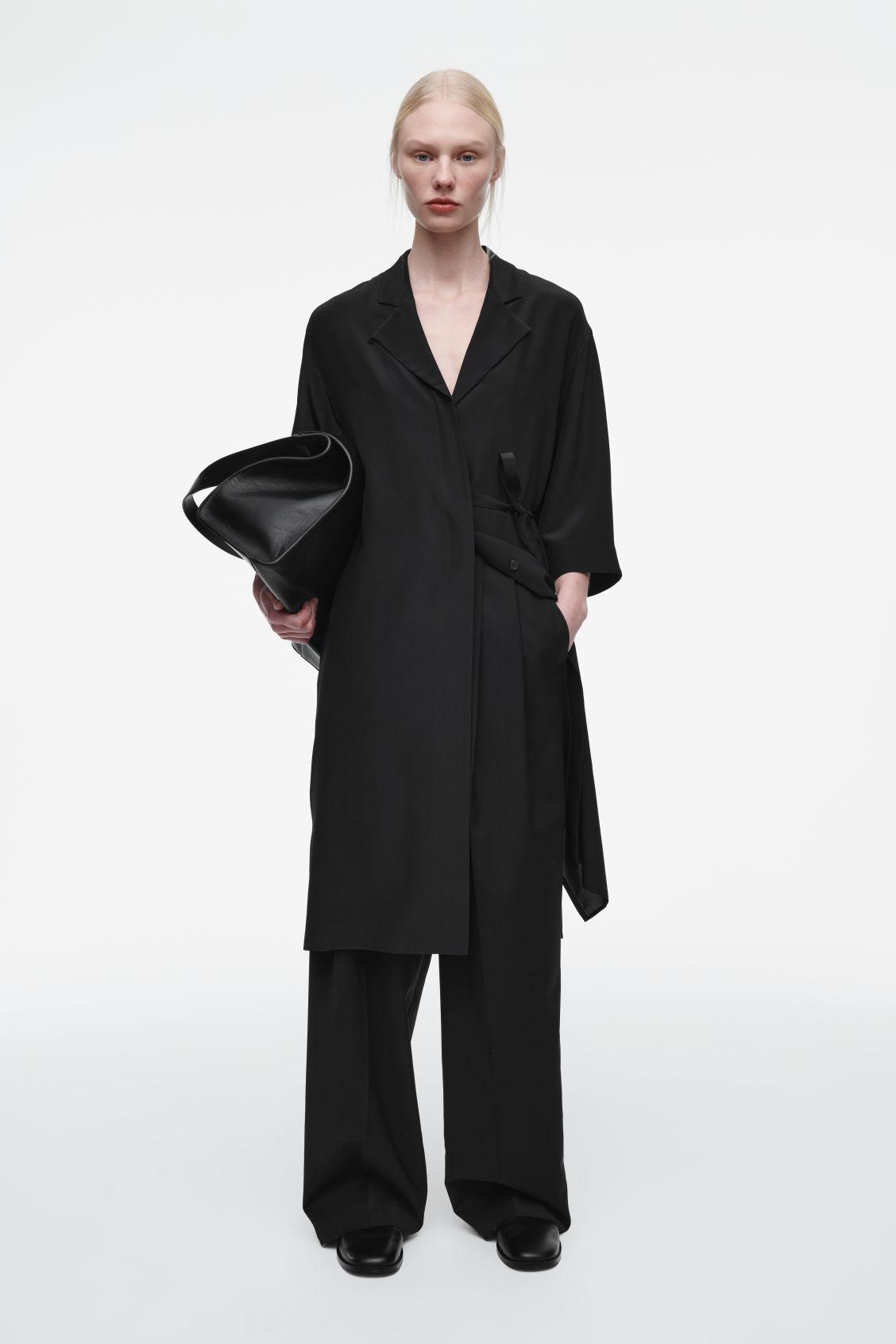 BELTED SILK SHIRT DRESS Product Image