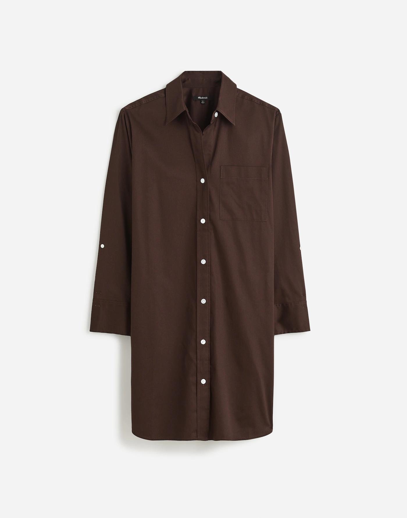 Y-Neck Relaxed Shirtdress Product Image