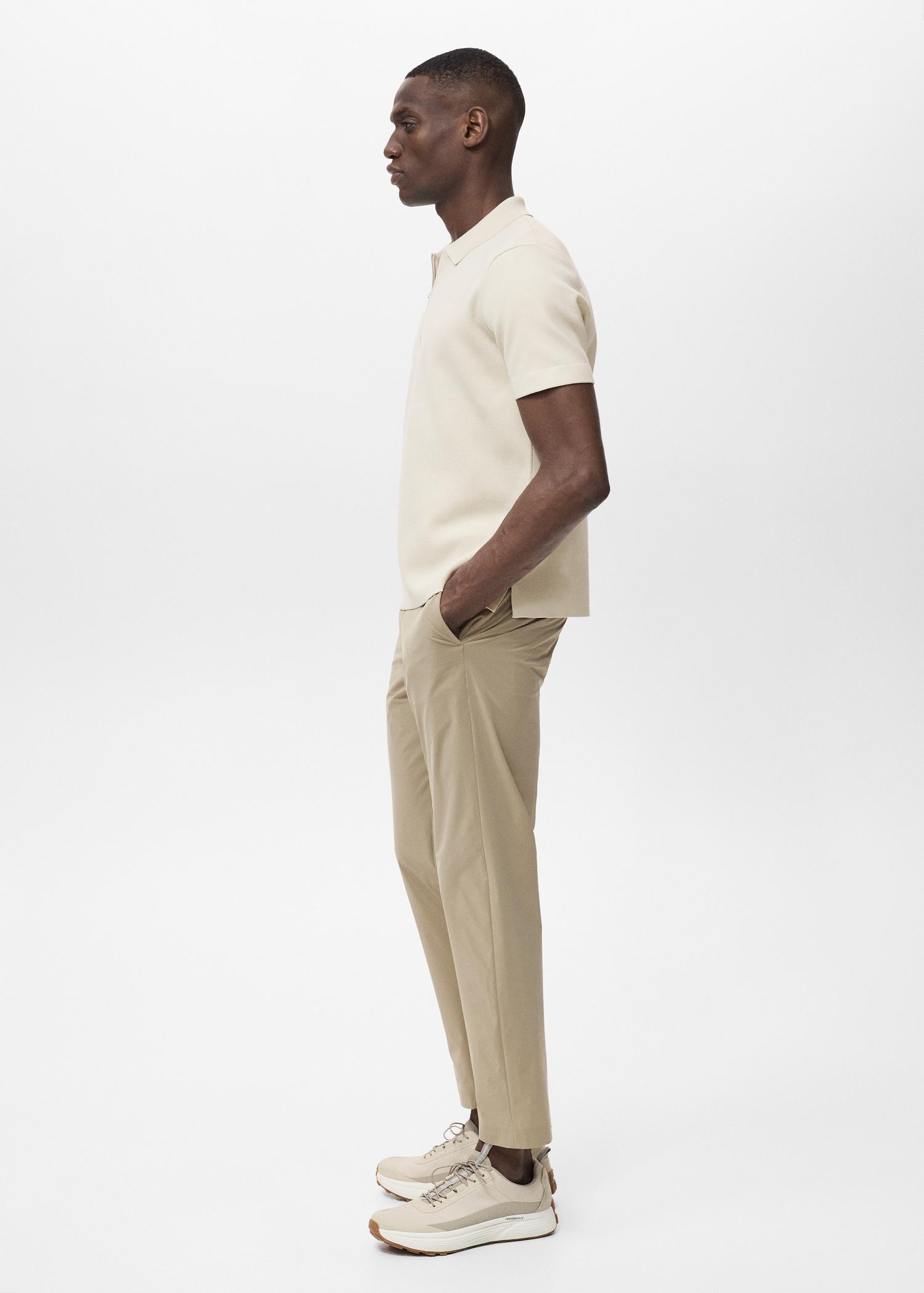 Slim-fit water-repellent pants - Men | MANGO USA Product Image