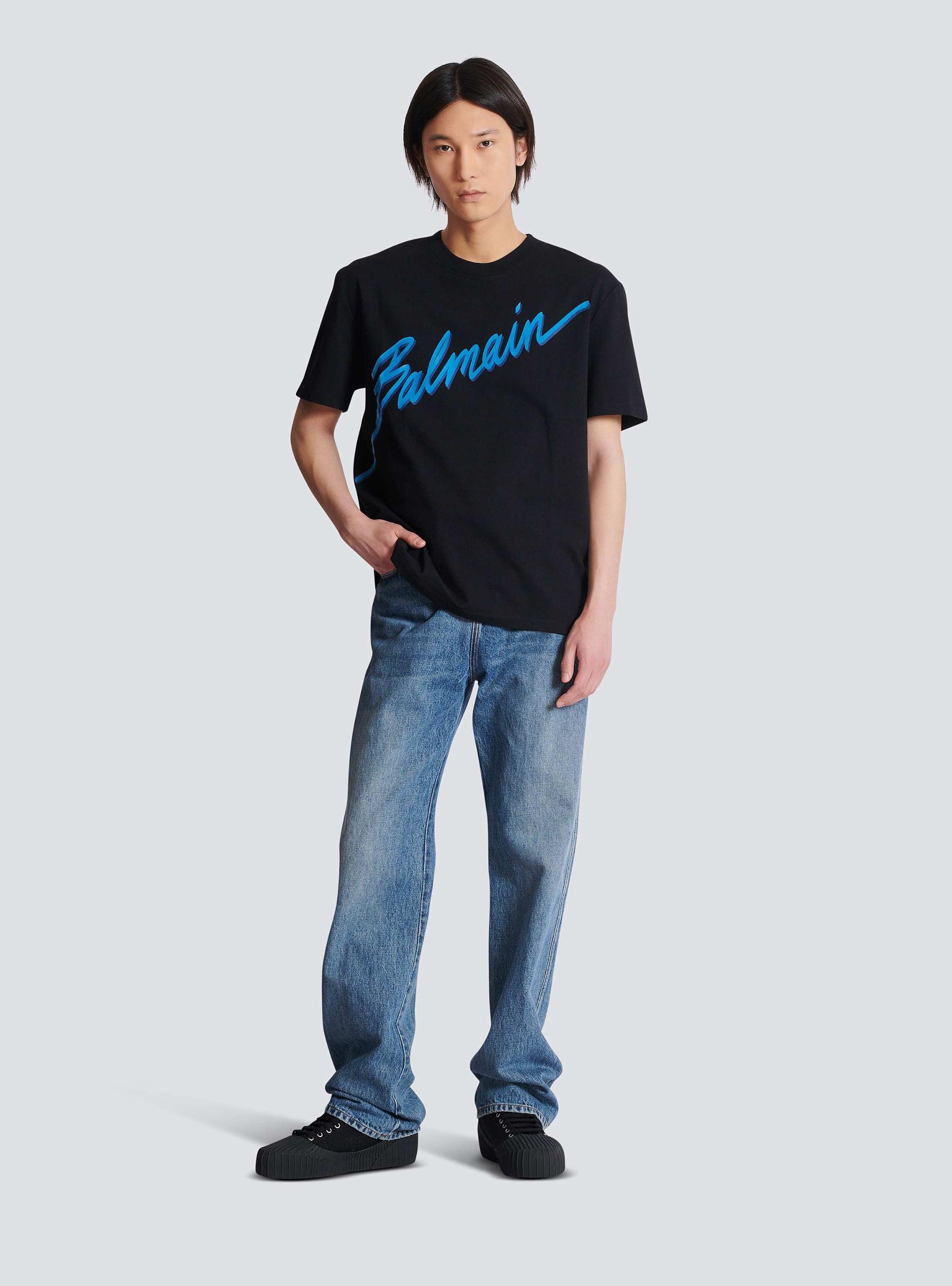 Balmain Lettre flocked T-shirt Product Image