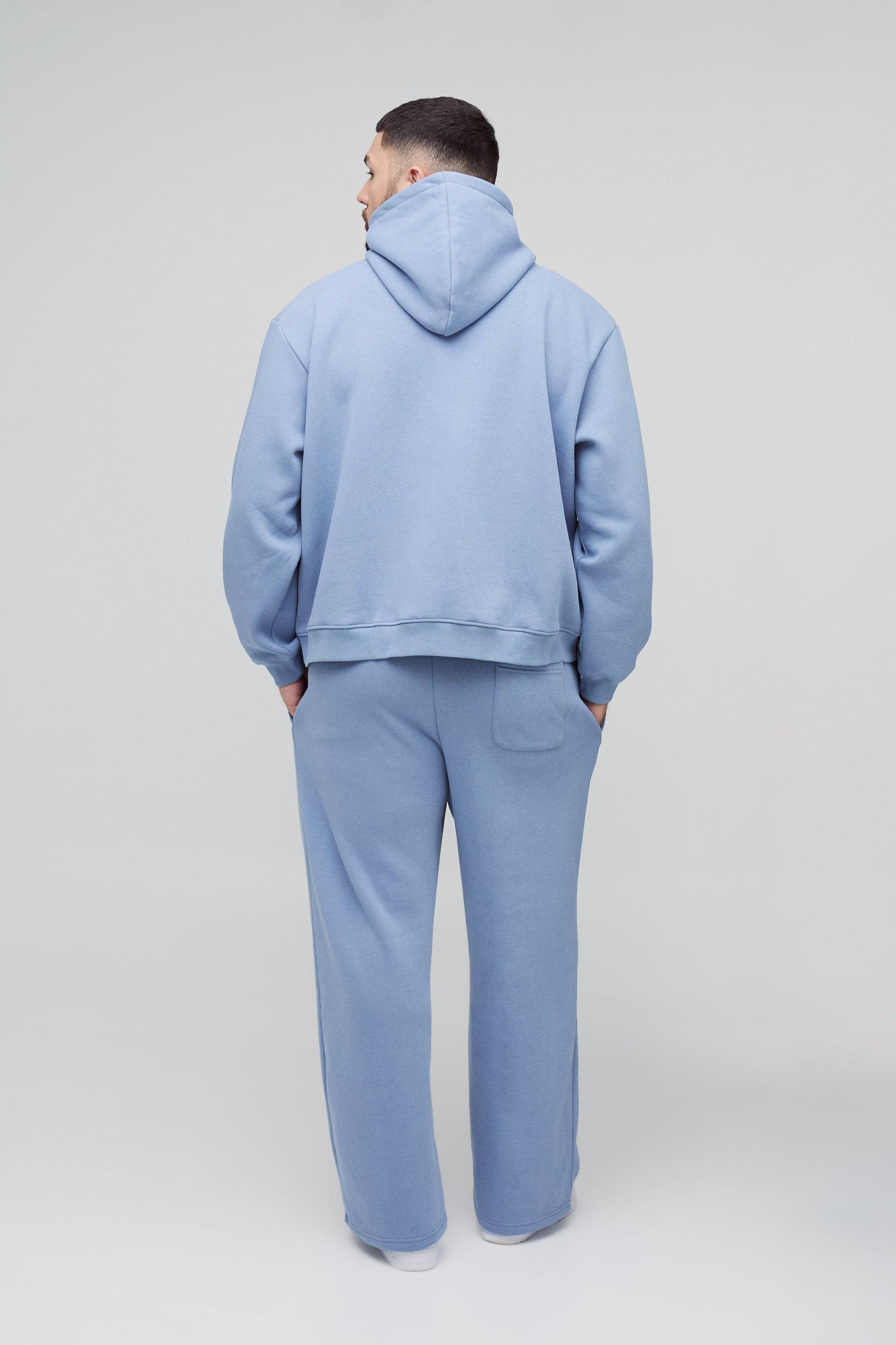 Plus Oversized Boxy Official Hooded Tracksuit | boohooMAN USA Product Image