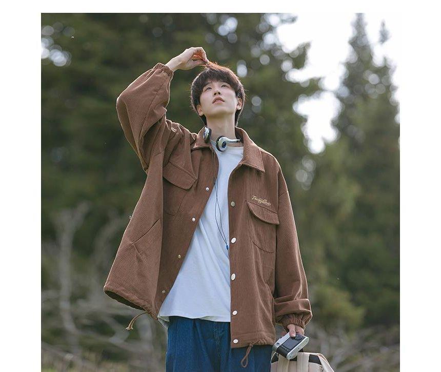 Collared Corduroy  Shirt Jacket Product Image