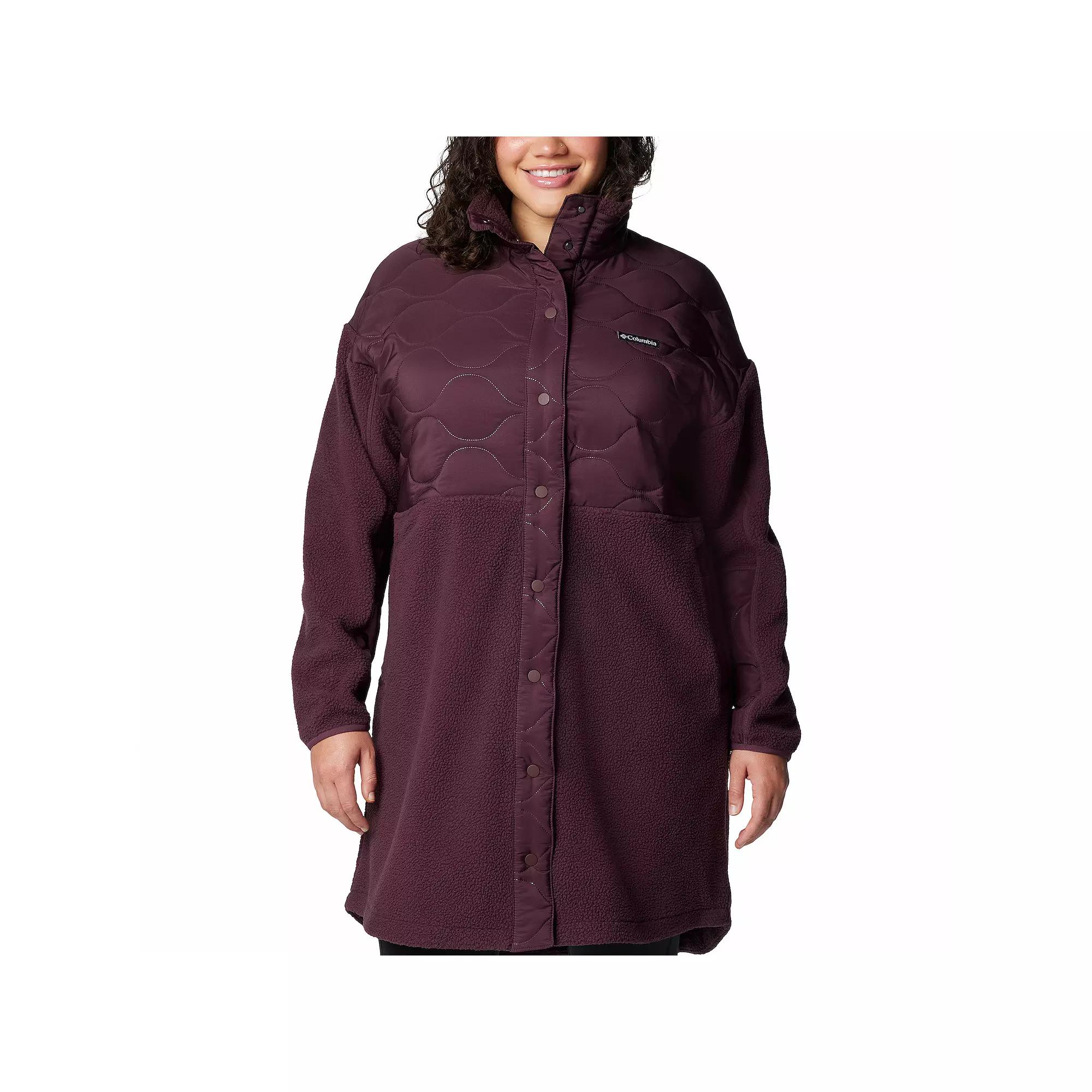 Plus Size Columbia Cloud Point Long Fleece Jacket, Women's, Size: 1XL, Moonvista Product Image