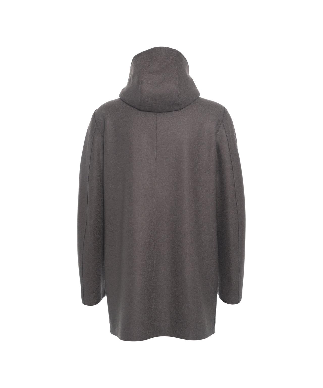 Hooded wool coat Product Image