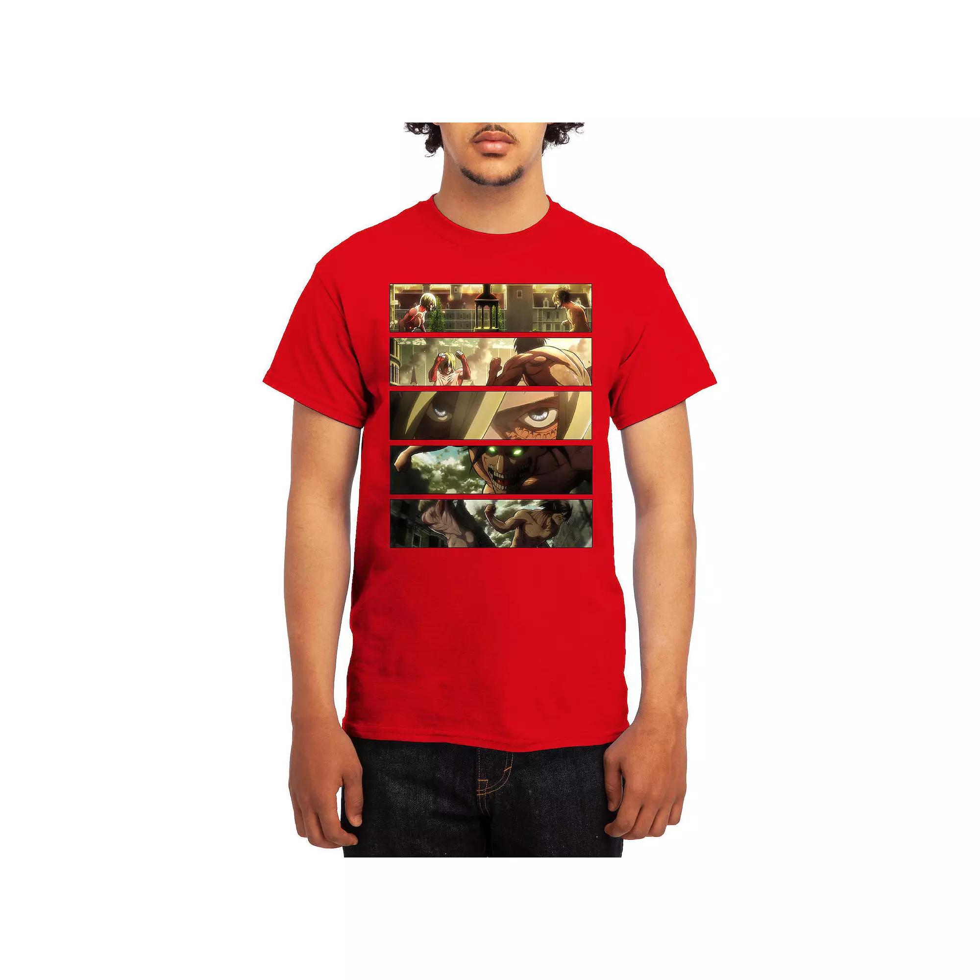 Men's Attack on Titan Distressed Training Emblem Tee, Boy's, Size: Medium, Green Product Image