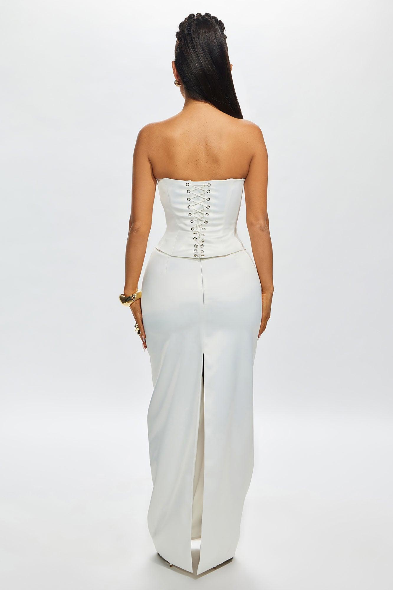 Thalia Maxi Skirt - White Product Image