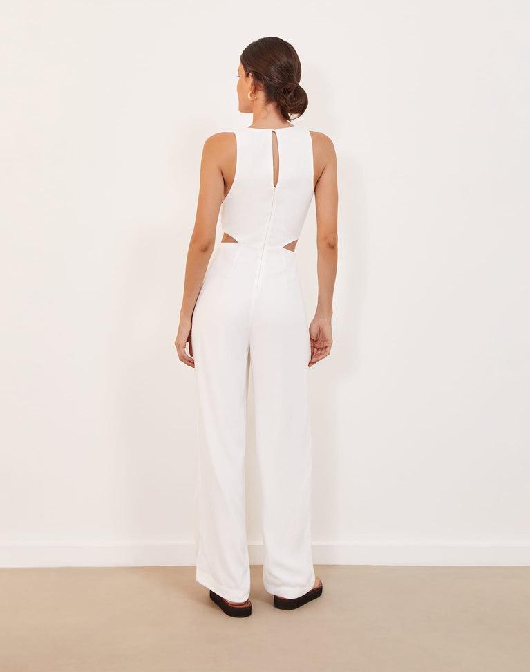 Nayara Detail Jumpsuit (Exchange Only) - Off White Product Image