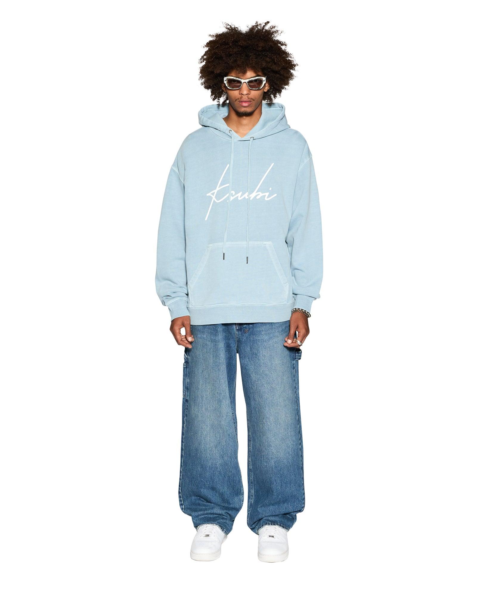 SKRIPT BIGGIE HOODIE ICE BLUE Male Product Image