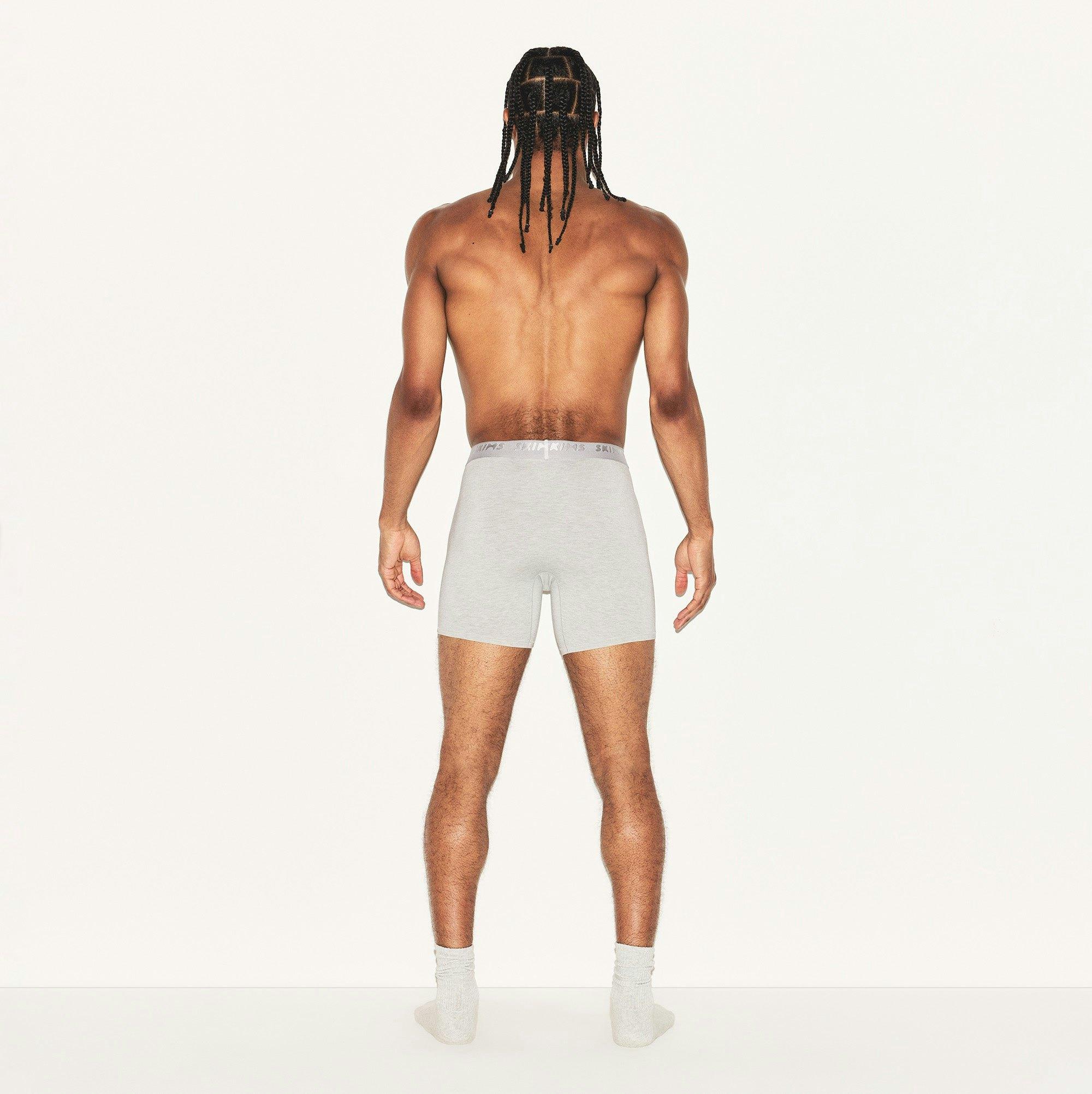 SKIMS STRETCH MENS 5" BOXER BRIEF | LIGHT HEATHER GREY Product Image