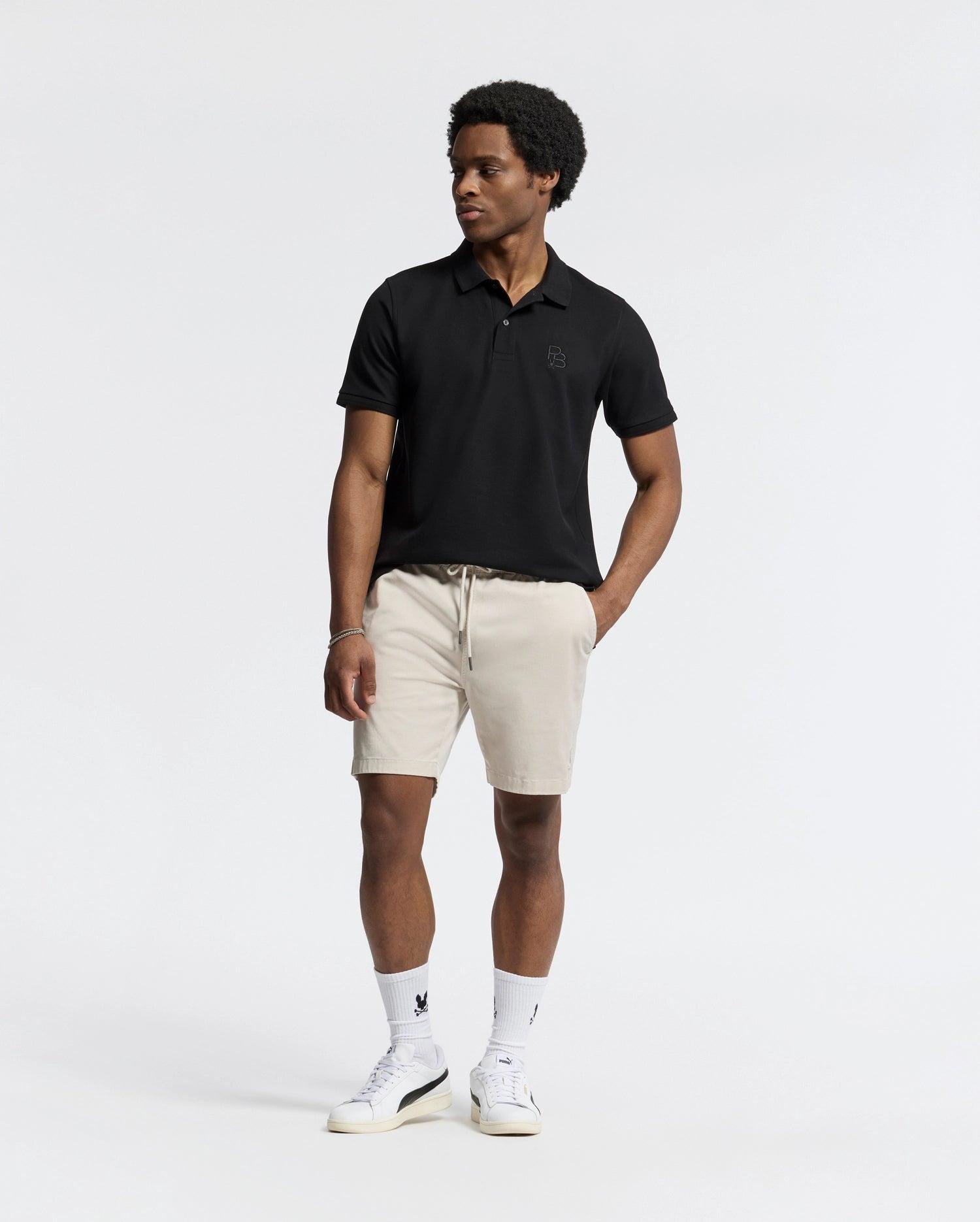 MENS NICHOLSON RIB COLLAR PIQUE POLO - B6K401F200 Male Product Image