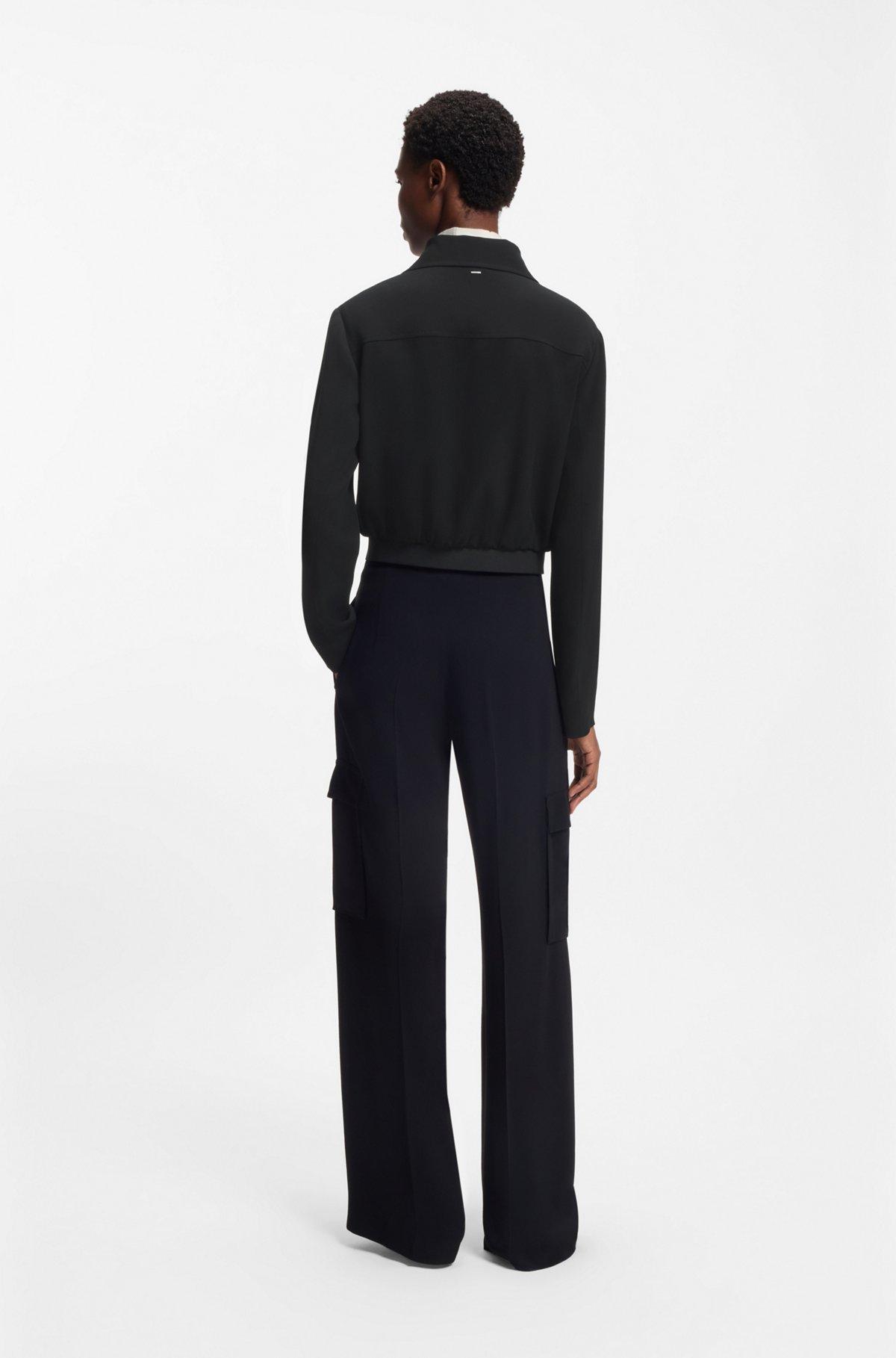 Regular-fit blazer in soft crepe Product Image