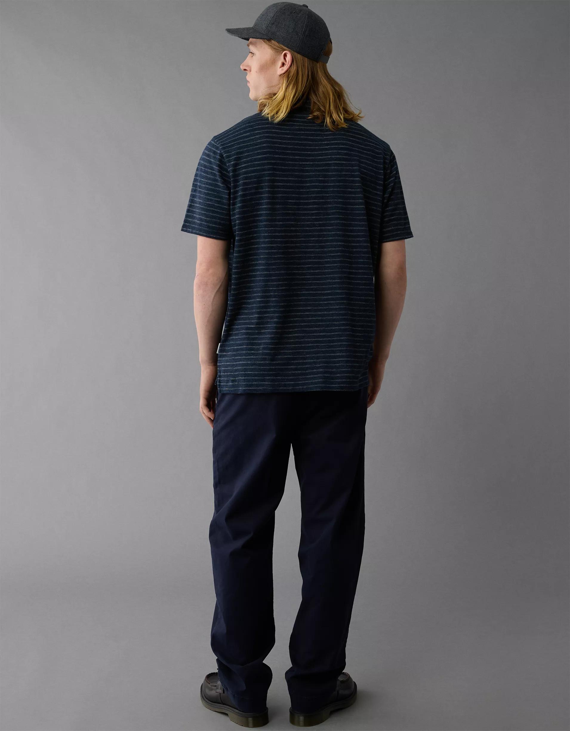 AE Jersey Striped Polo Shirt Product Image