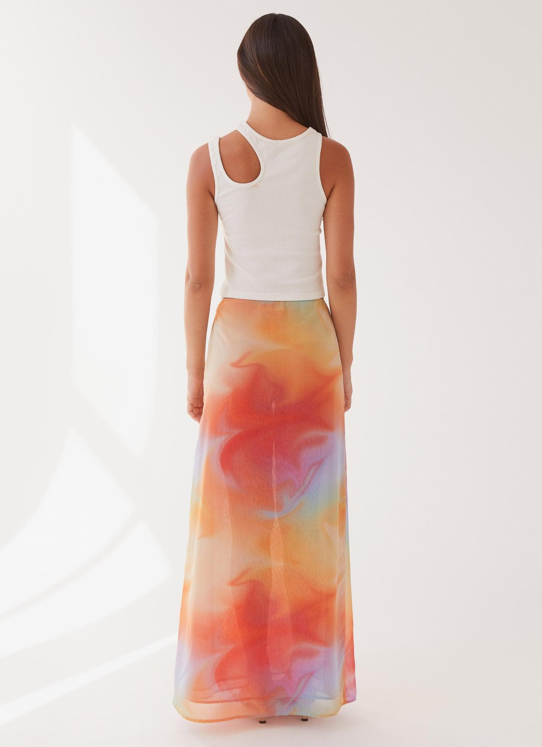 Sunlight Cascade Maxi Skirt - Rainbow Radiance Product Image