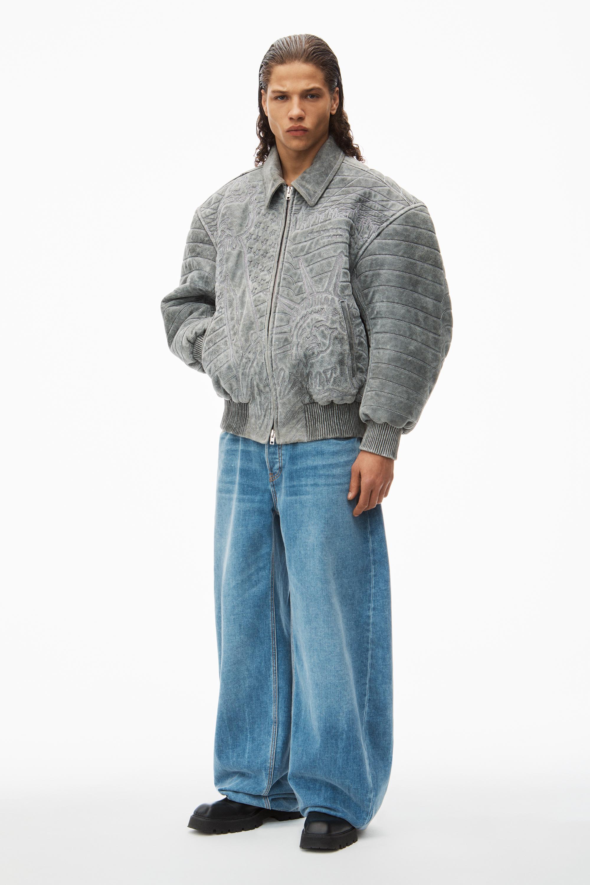 Embroidered Bomber Jacket In Lambskin Product Image