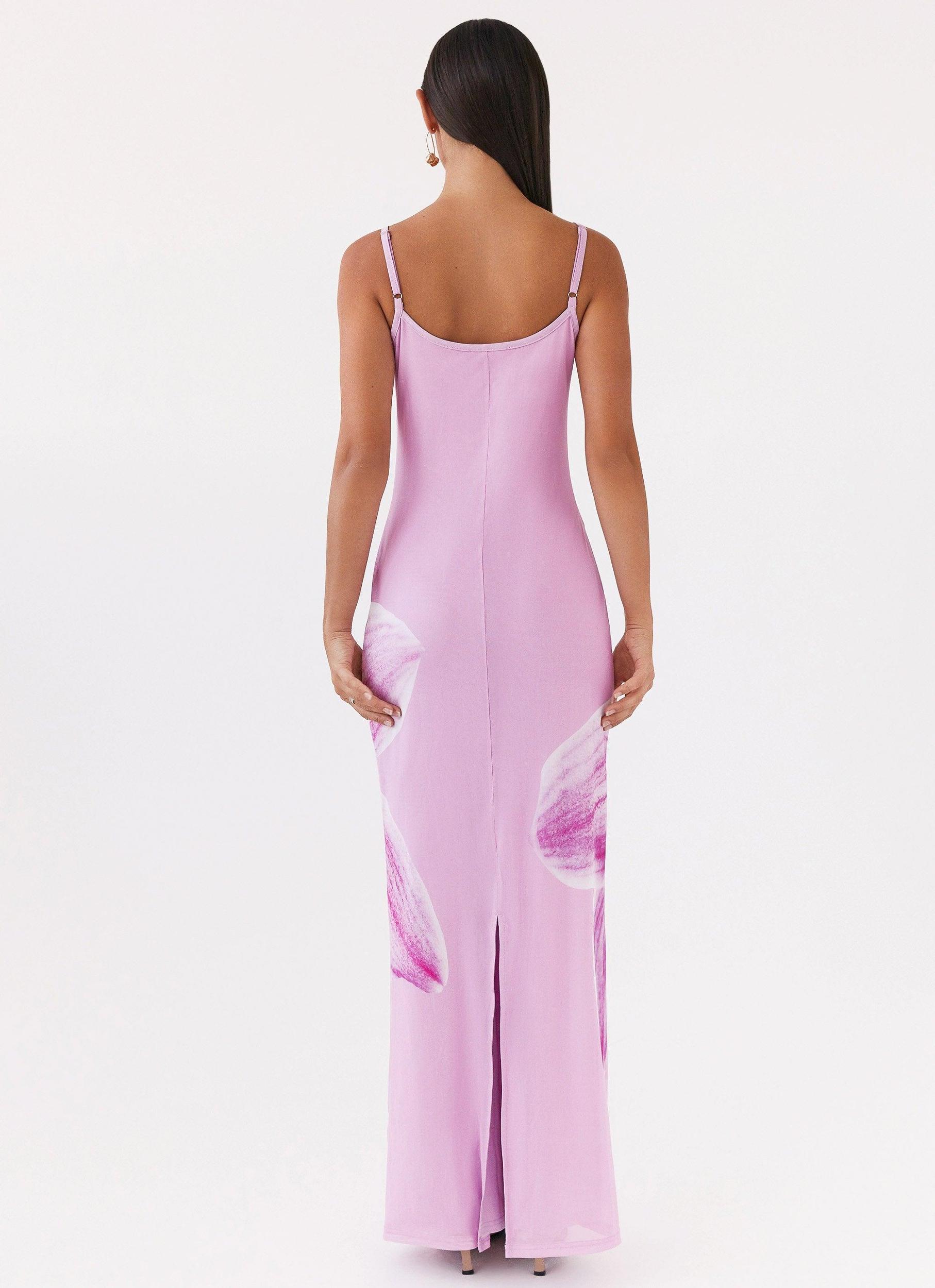 Bad News Mesh Maxi Dress - Pink Magnolia Product Image