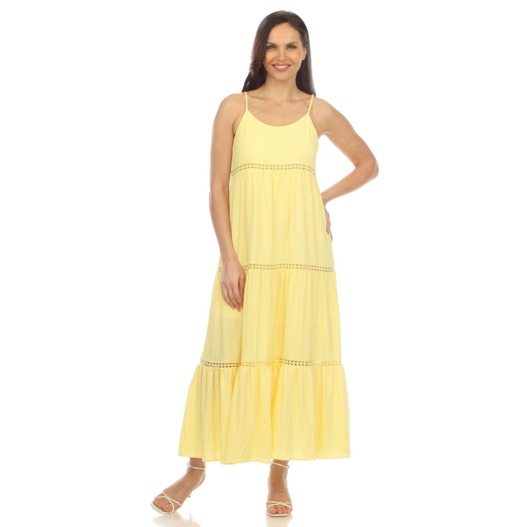 Women's Scoop Neck Tiered Maxi Dress Female Product Image