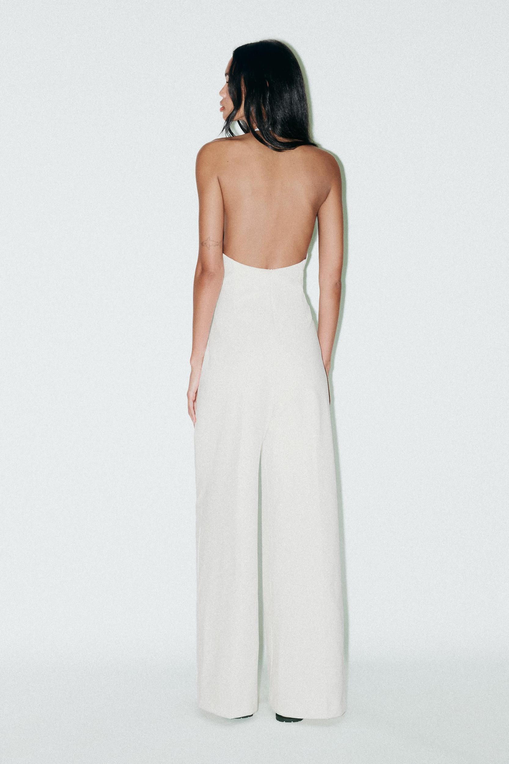 OPEN BACK LONG JUMPSUIT Product Image