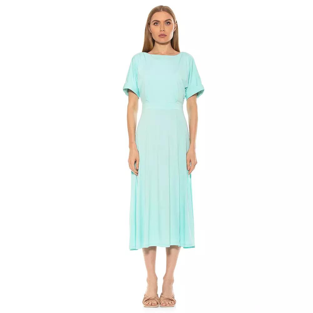 Women's ALEXIA ADMOR Lana Draped Bodice Midi Dress,  Product Image