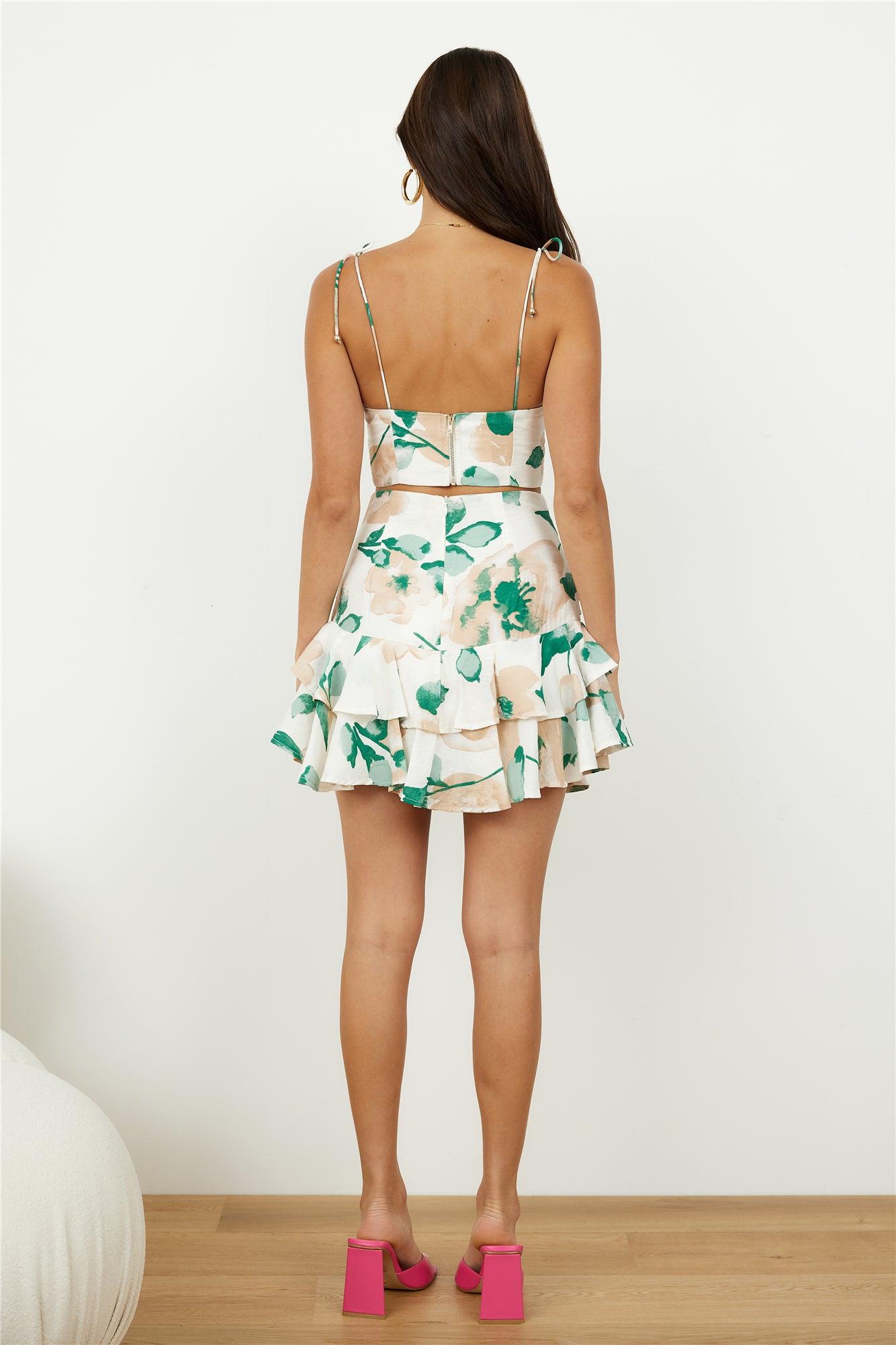 Spring Blooming Crop Top Green Product Image